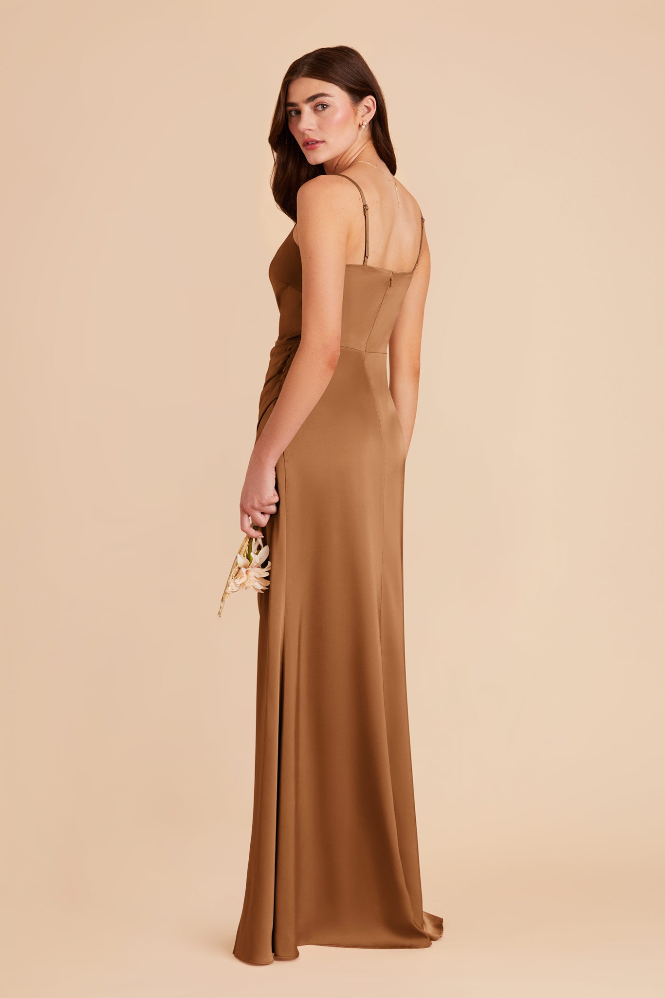 Copper Jennifer Matte Satin Dress by Birdy Grey