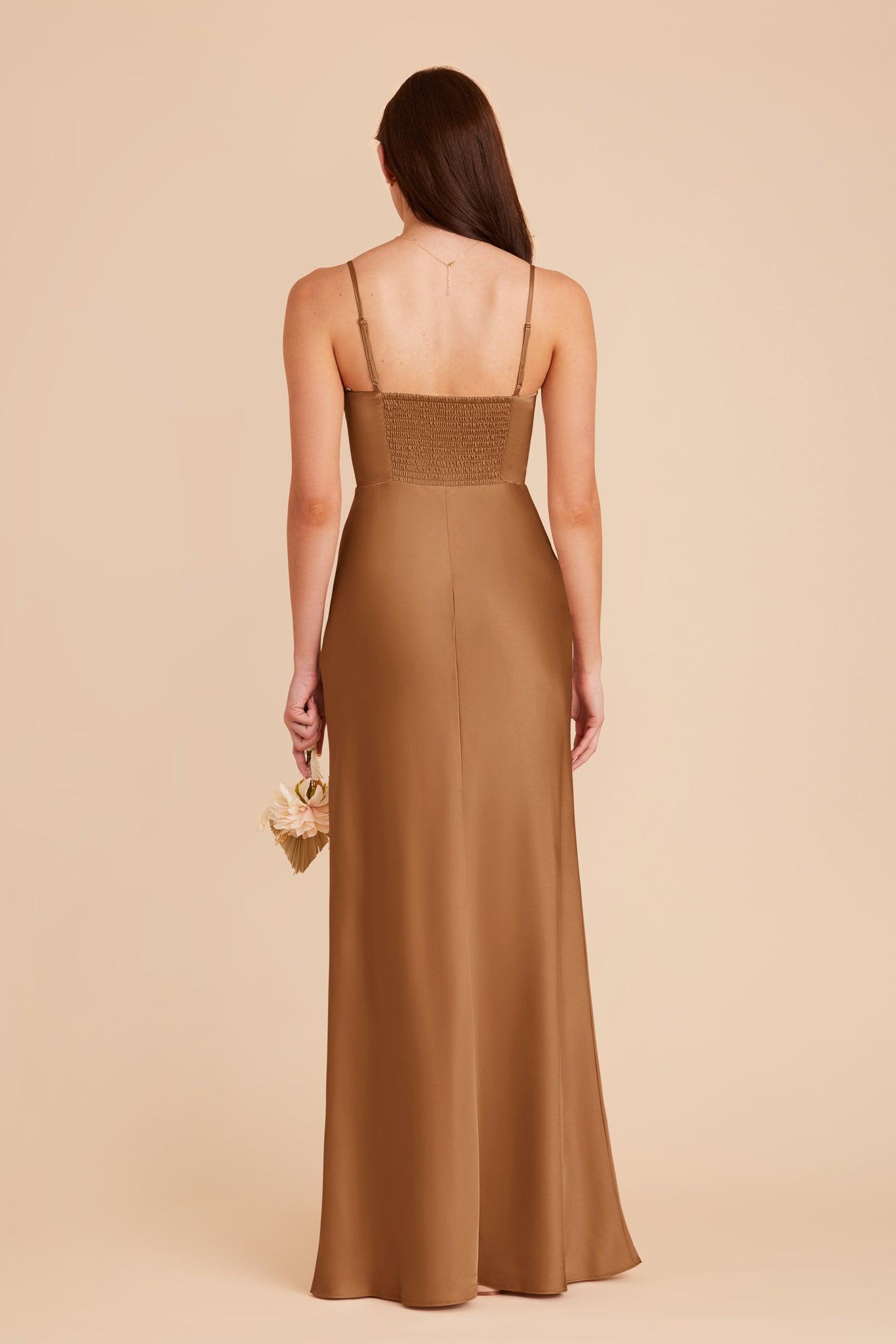 Copper Jessica Matte Satin Dress by Birdy Grey