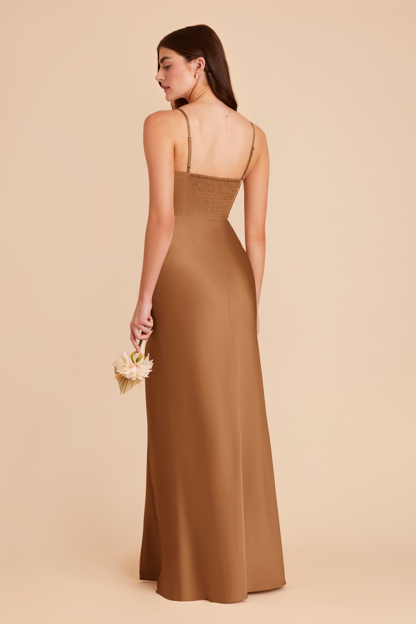 Copper Jessica Matte Satin Dress by Birdy Grey