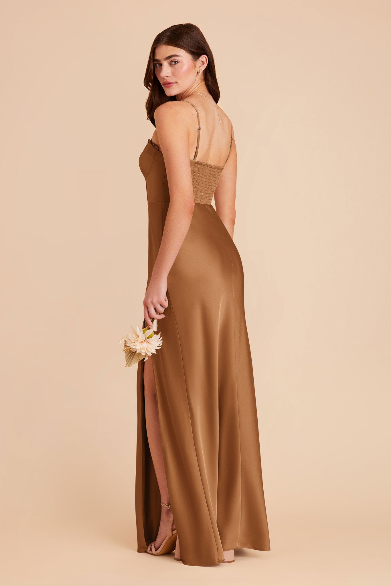 Copper Jessica Matte Satin Dress by Birdy Grey