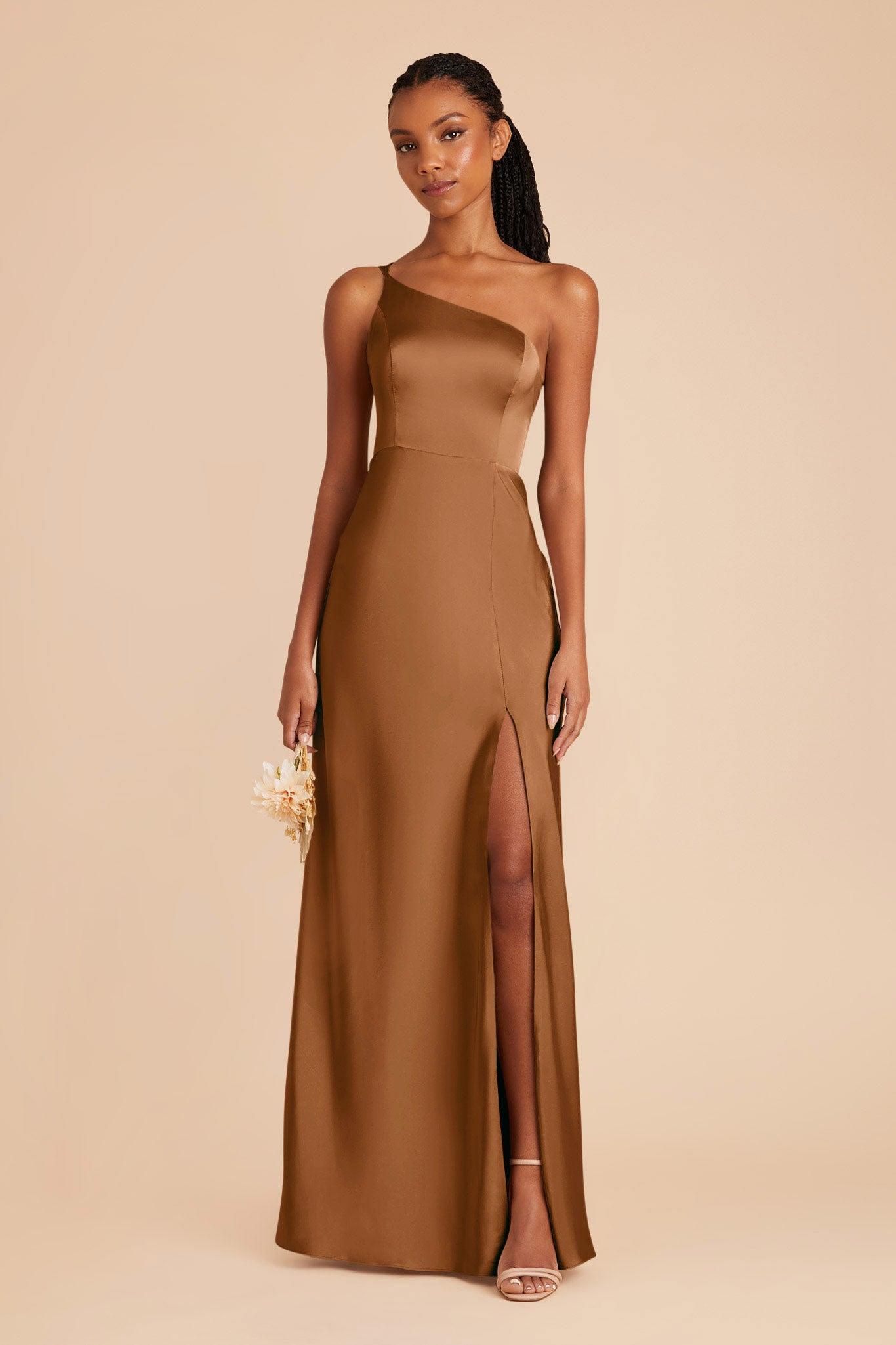 Copper Kensie Matte Satin Dress by Birdy Grey 