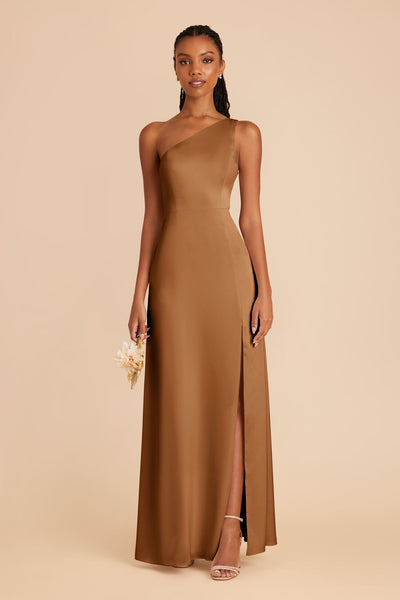 Copper Kira Matte Satin Dress by Birdy Grey