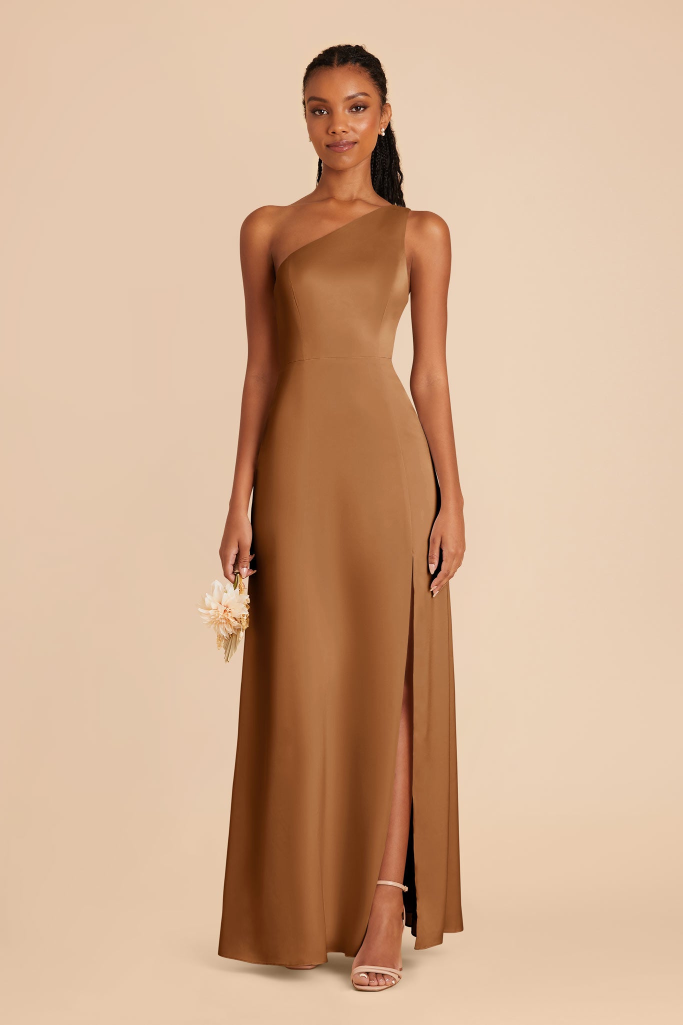 Copper Kira Matte Satin Dress by Birdy Grey