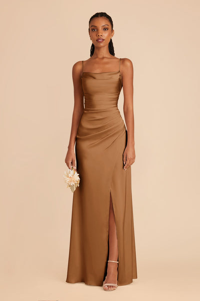 Copper Lydia Matte Satin Dress by Birdy Grey