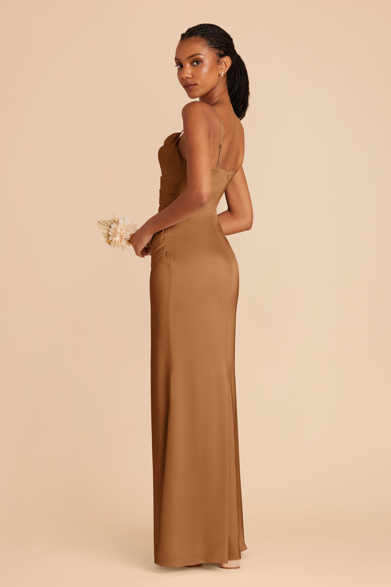 Copper Lydia Matte Satin Dress by Birdy Grey