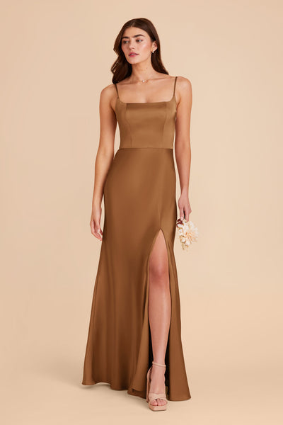 Copper Mai Matte Satin Dress by Birdy Grey