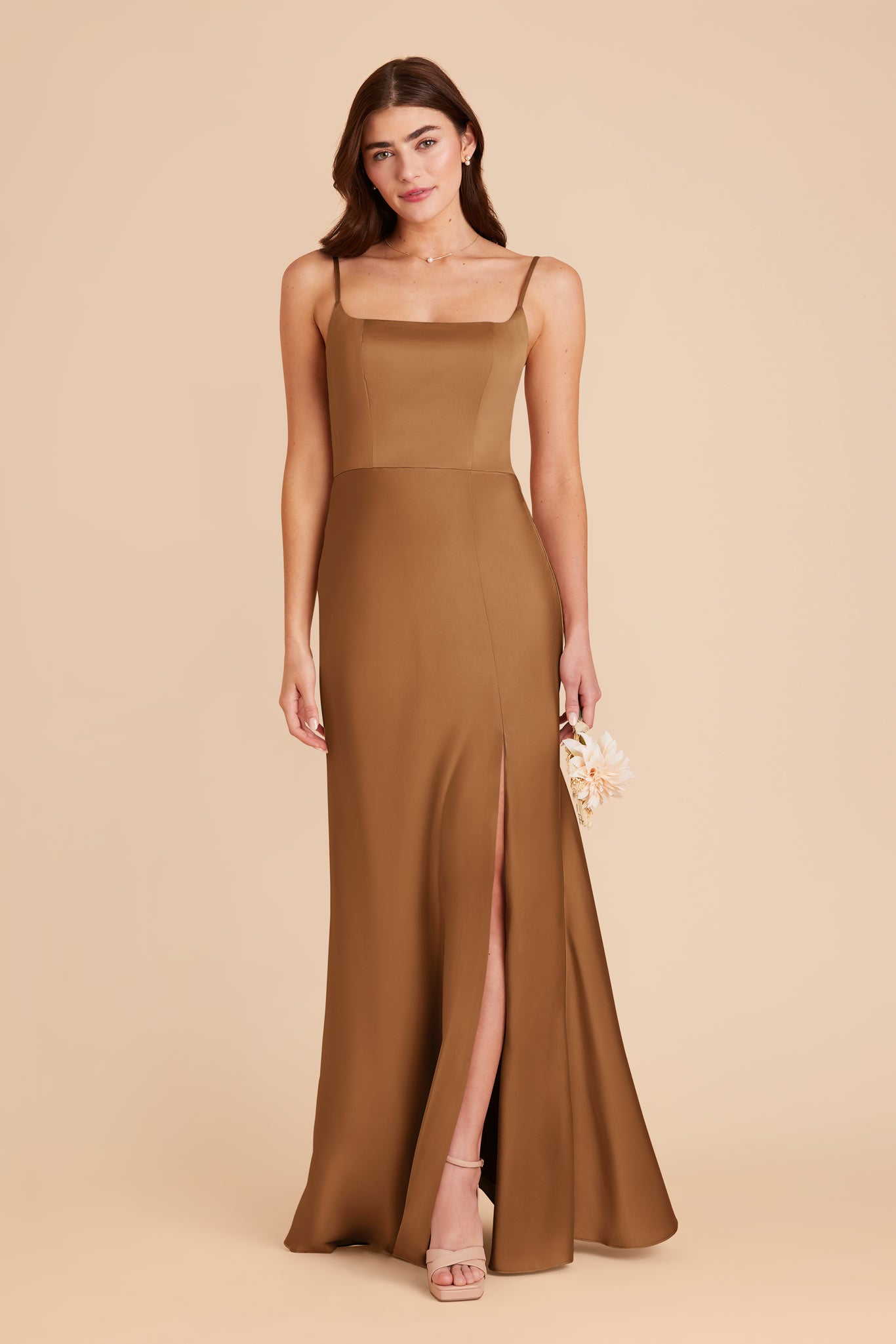 Copper Mai Matte Satin Dress by Birdy Grey