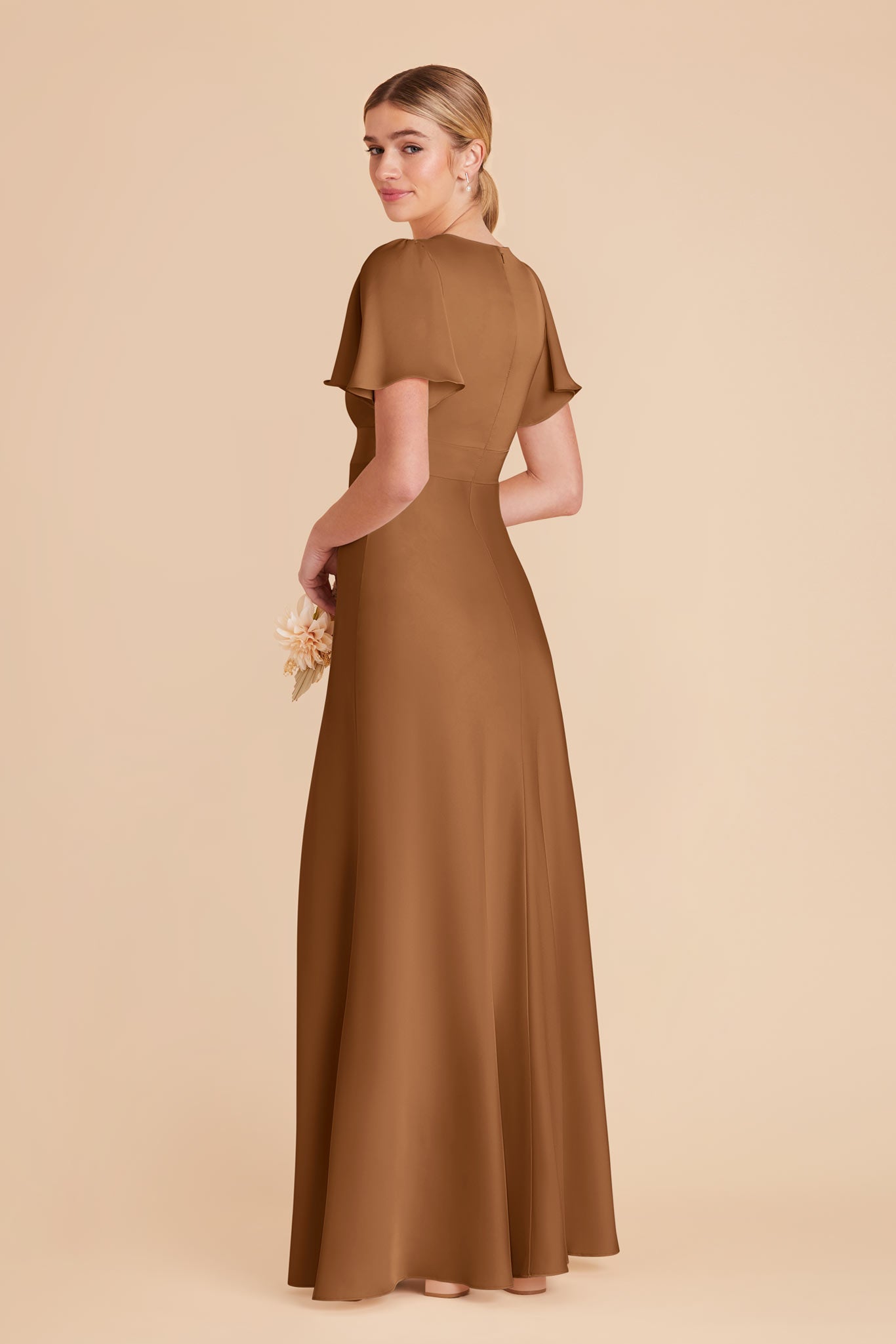 Copper Marni Matte Satin Dress by Birdy Grey