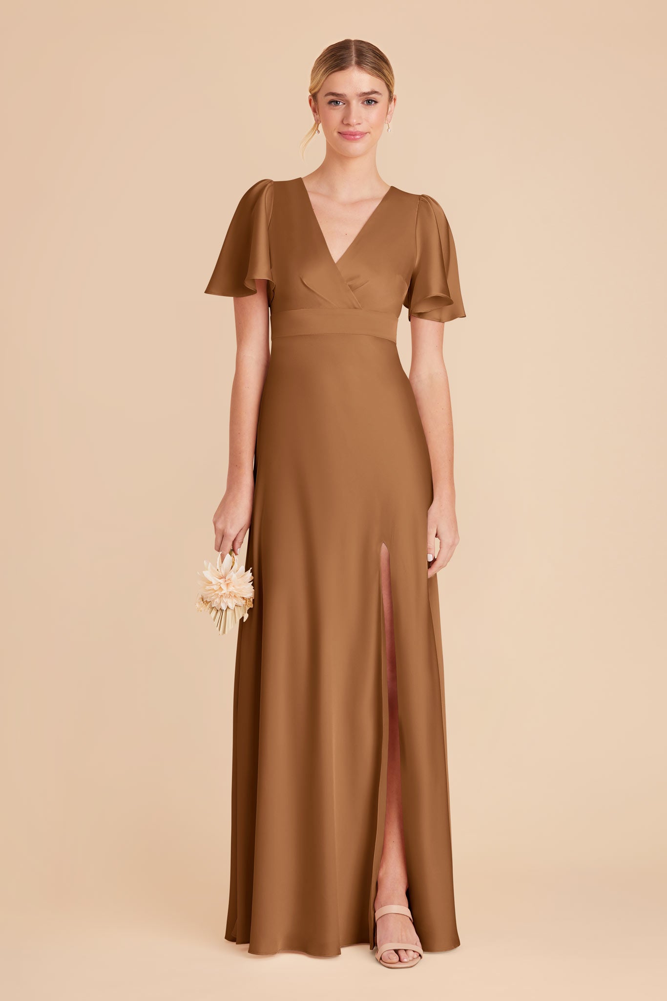 Copper Marni Matte Satin Dress by Birdy Grey