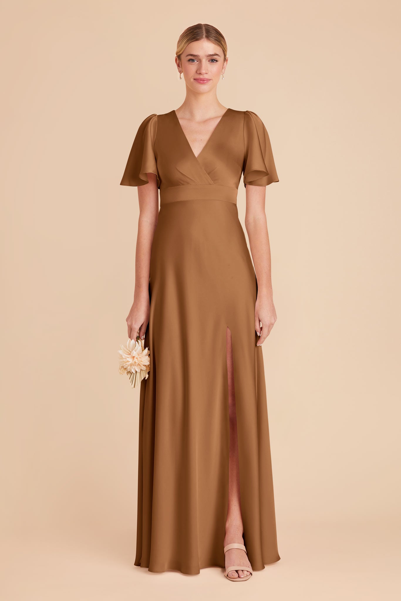 Copper Marni Matte Satin Dress by Birdy Grey