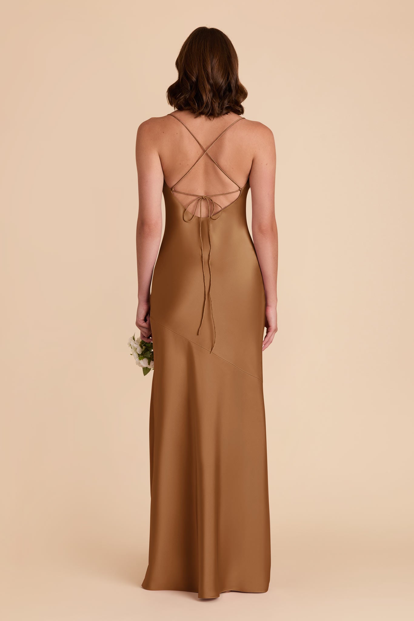 Copper Olivia Matte Satin Dress by Birdy Grey