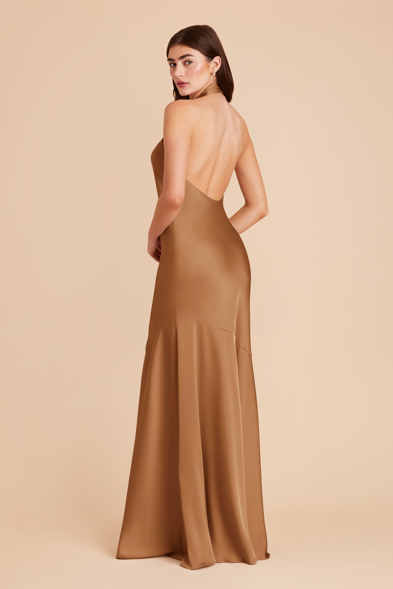 Copper Stephanie Matte Satin Dress by Birdy Grey