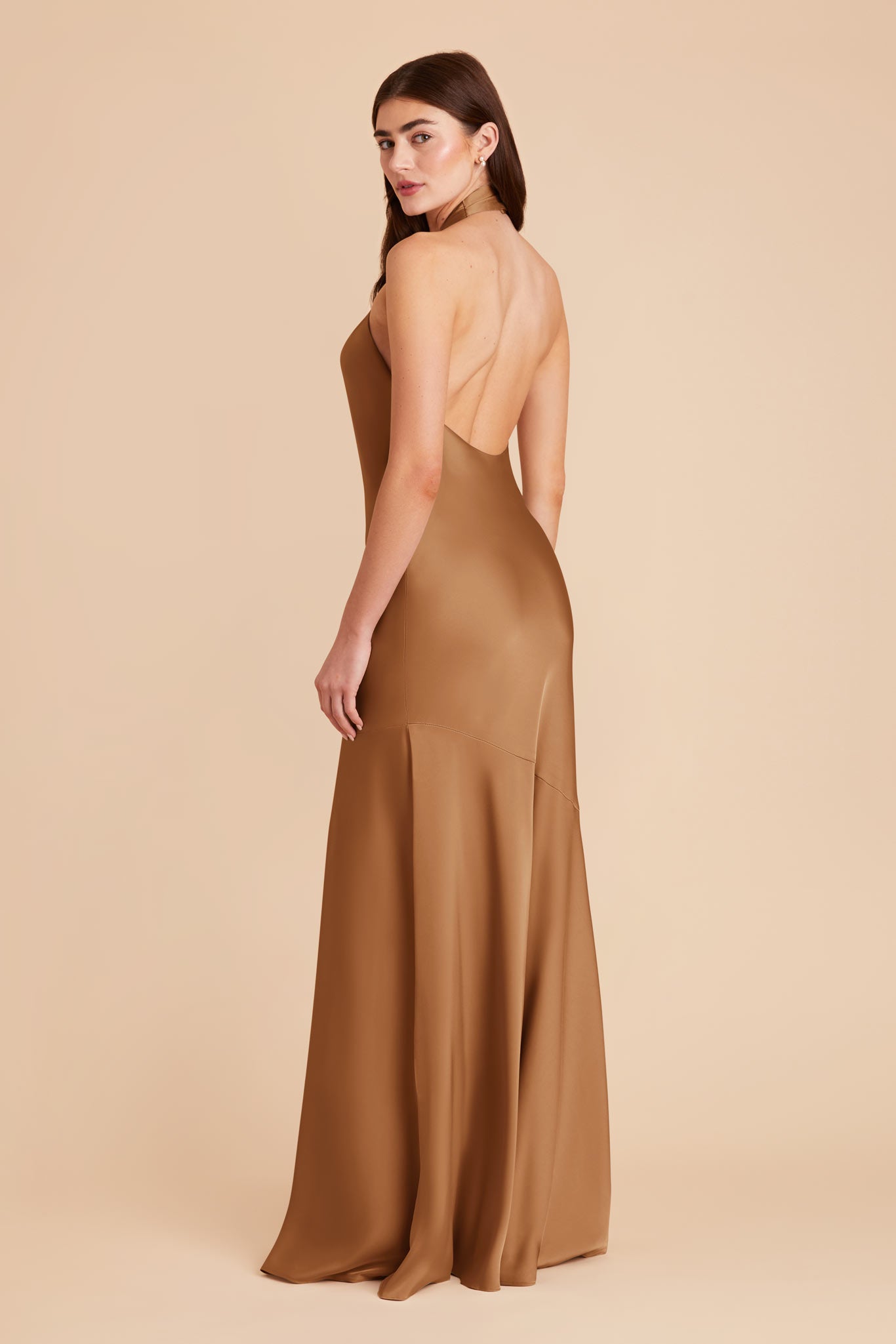 Copper Stephanie Matte Satin Dress by Birdy Grey