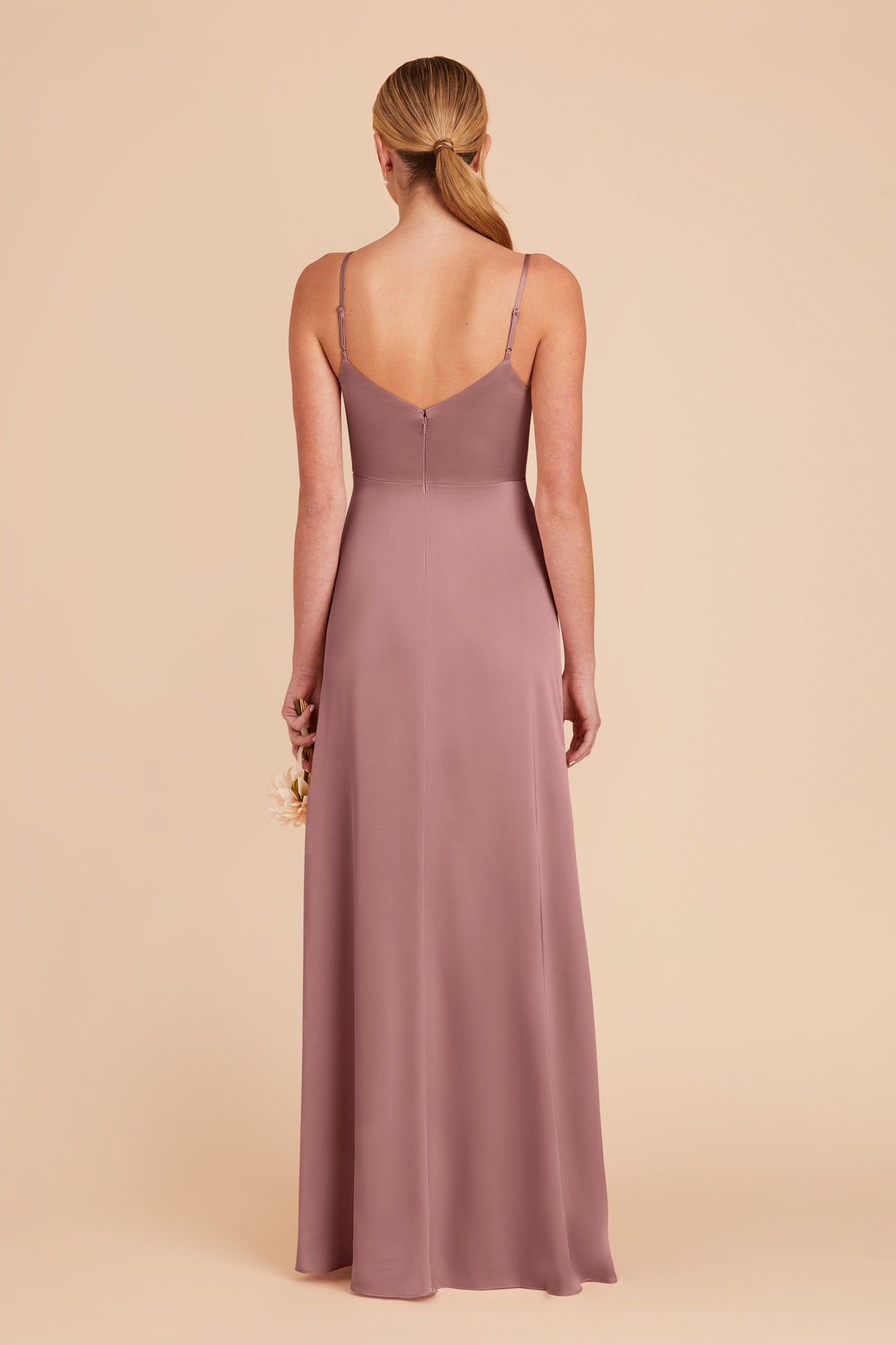 Dark Mauve Catherine Matte Satin Dress by Birdy Grey