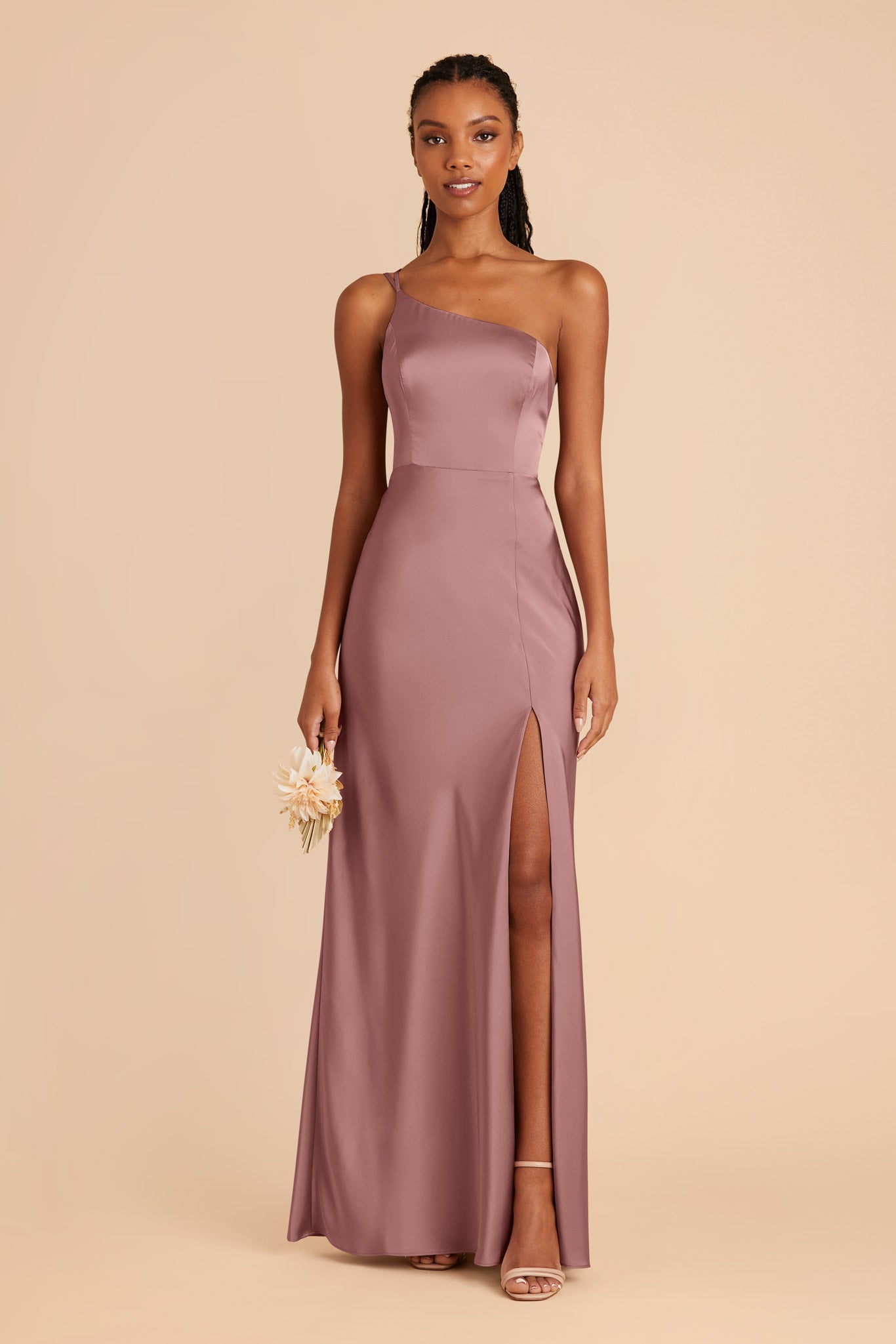 Kensie Dark Mauve Matte Satin Dress | Birdy Grey