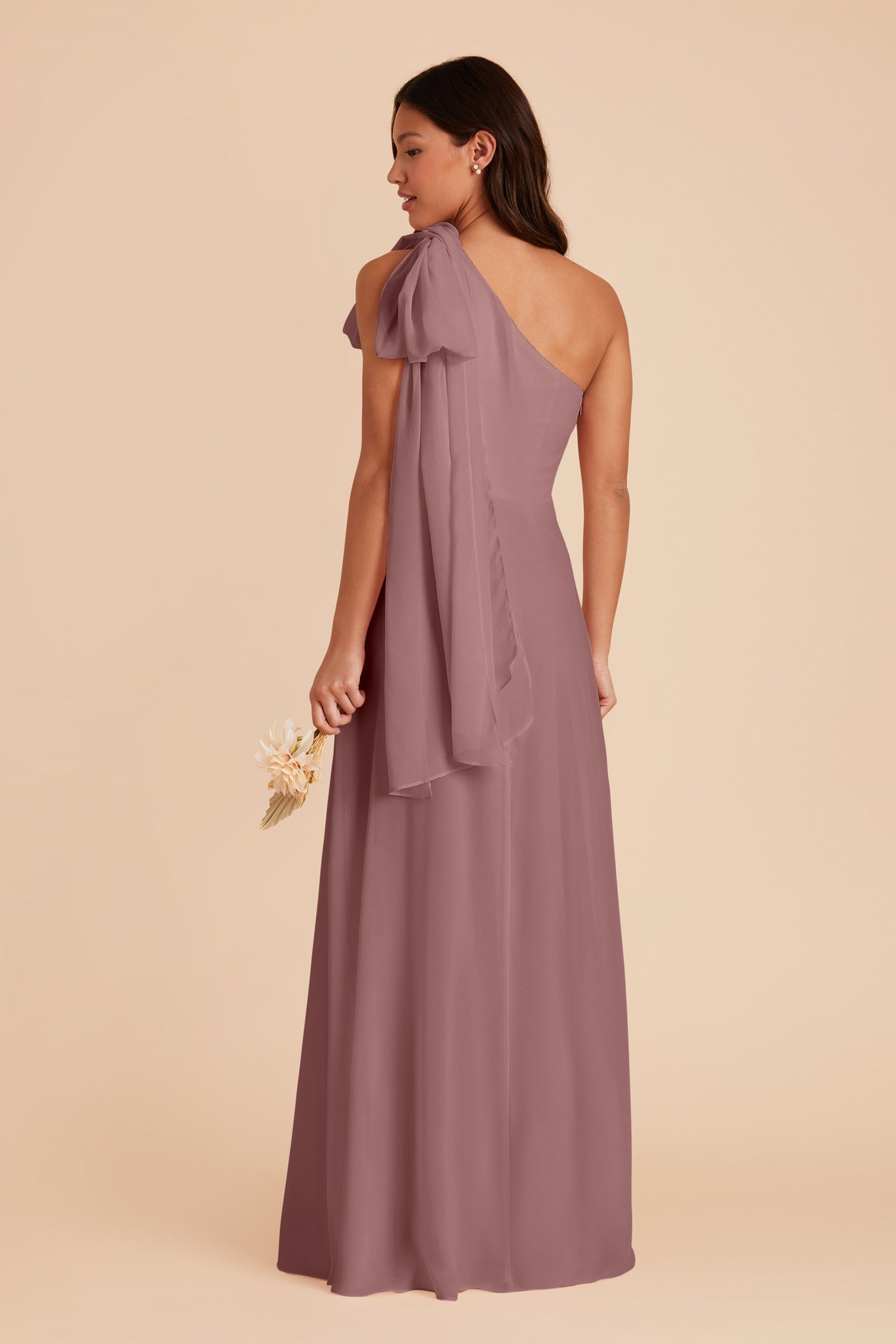 Dark Mauve Melissa Chiffon Dress by Birdy Grey