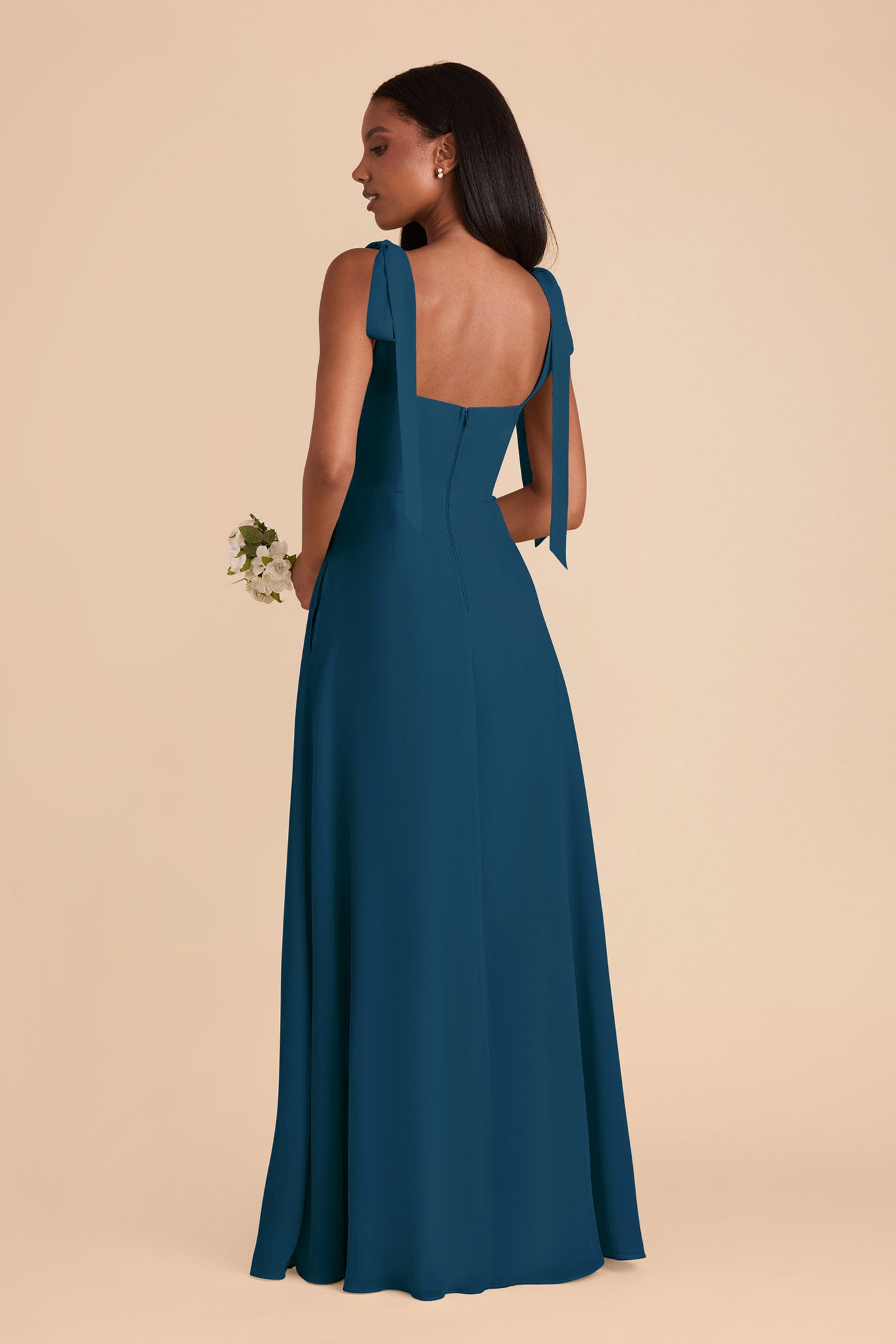 Dark Teal Alex Convertible Dress Chiffon by Birdy Grey