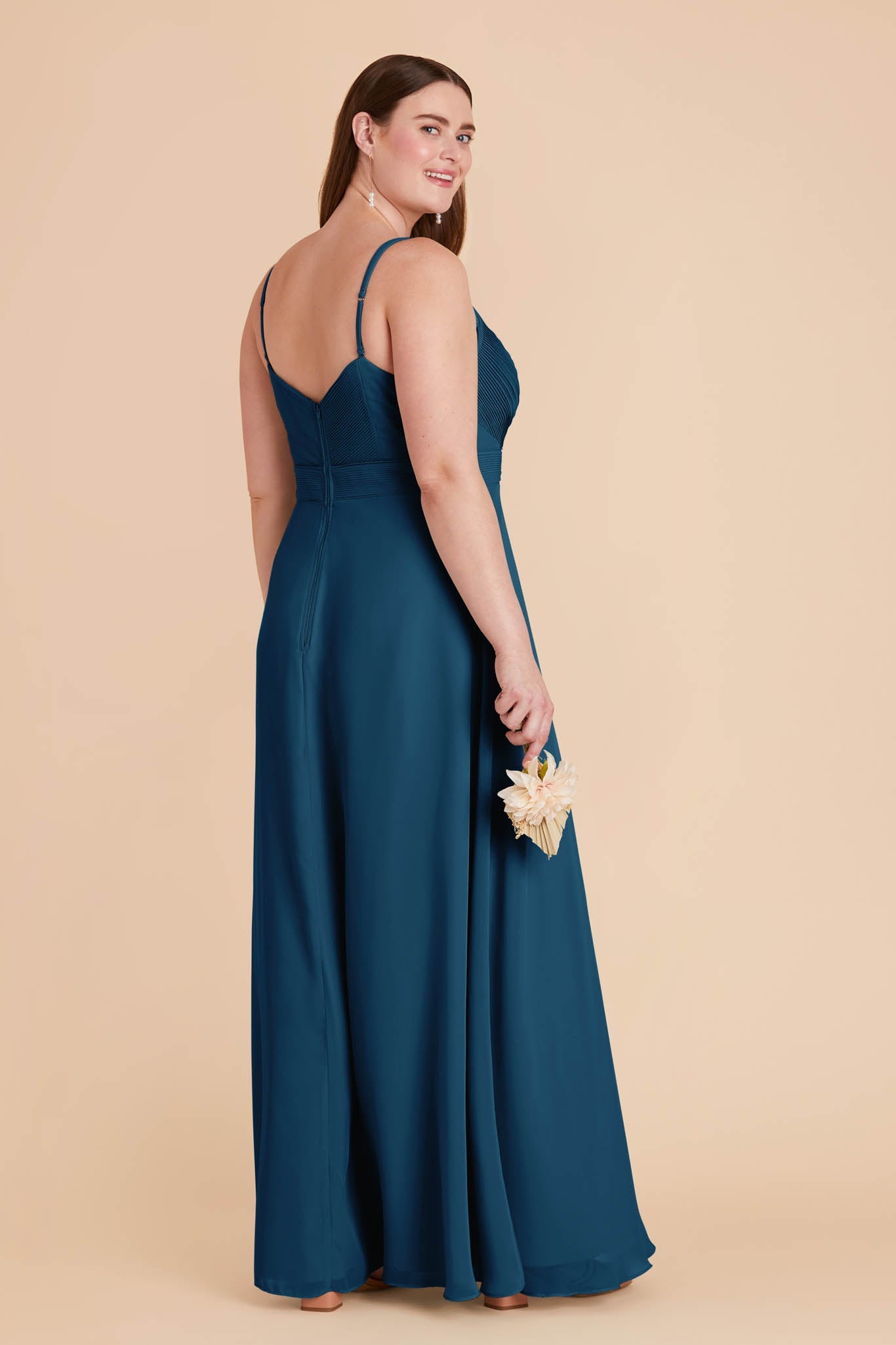 Dark Teal Deborah Chiffon Dress by Birdy Grey