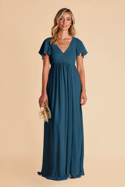 Dark Teal Hannah Empire Dress by Birdy Grey