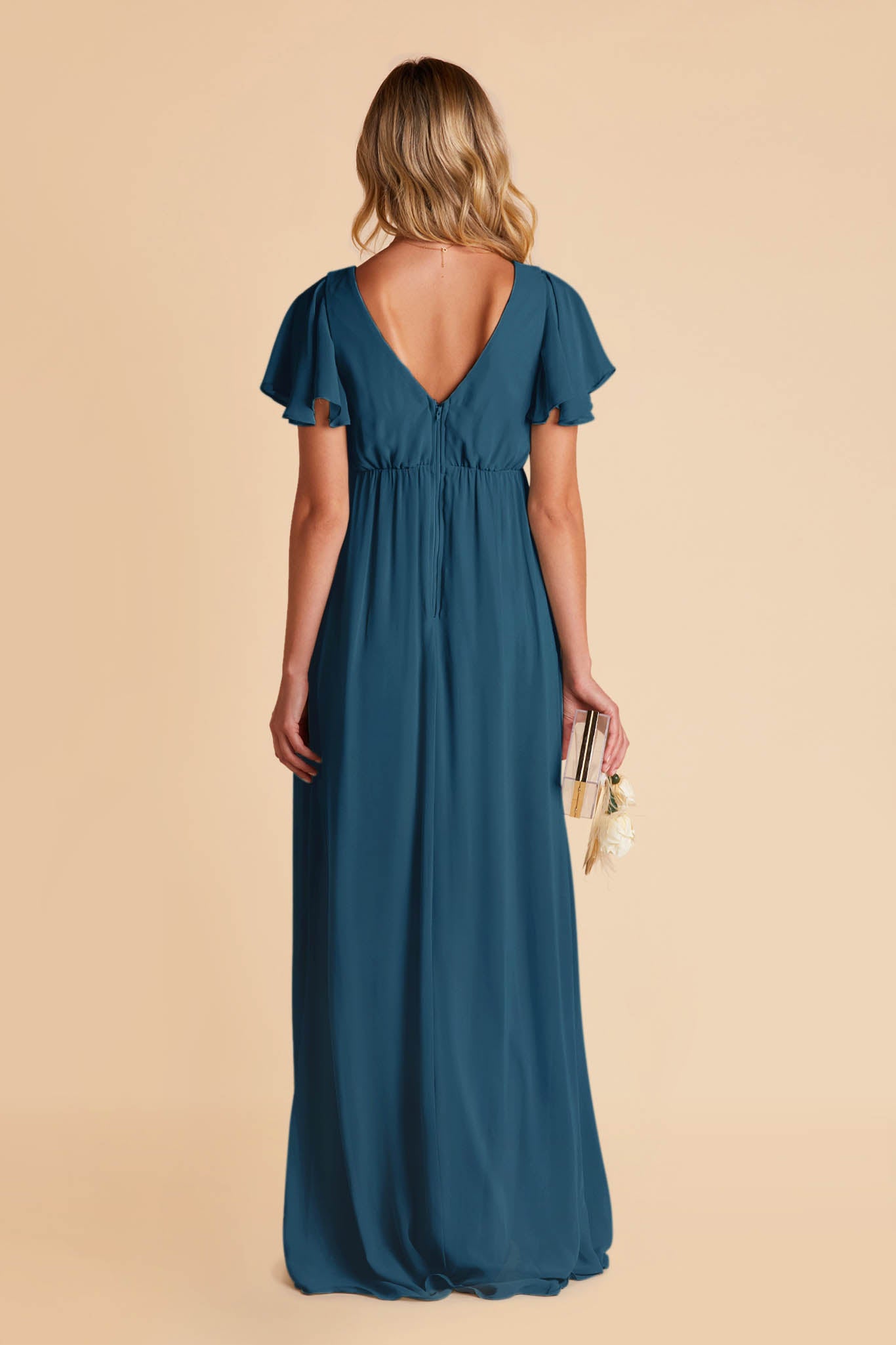 Dark Teal Hannah Empire Dress by Birdy Grey