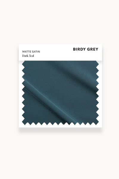 Dark Teal Matte Satin Swatch by Birdy Grey