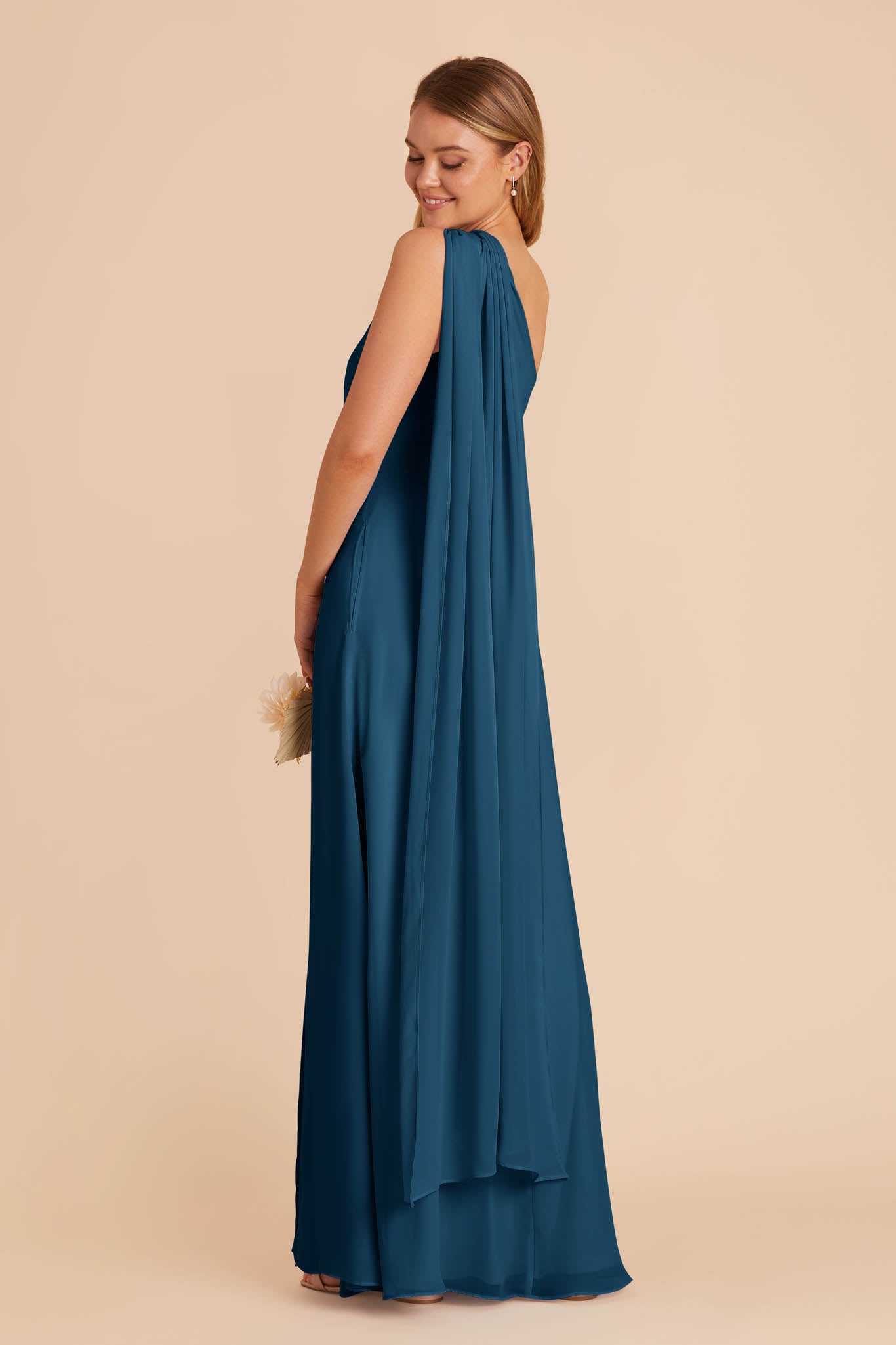 Dark Teal Melissa Chiffon Dress by Birdy Grey