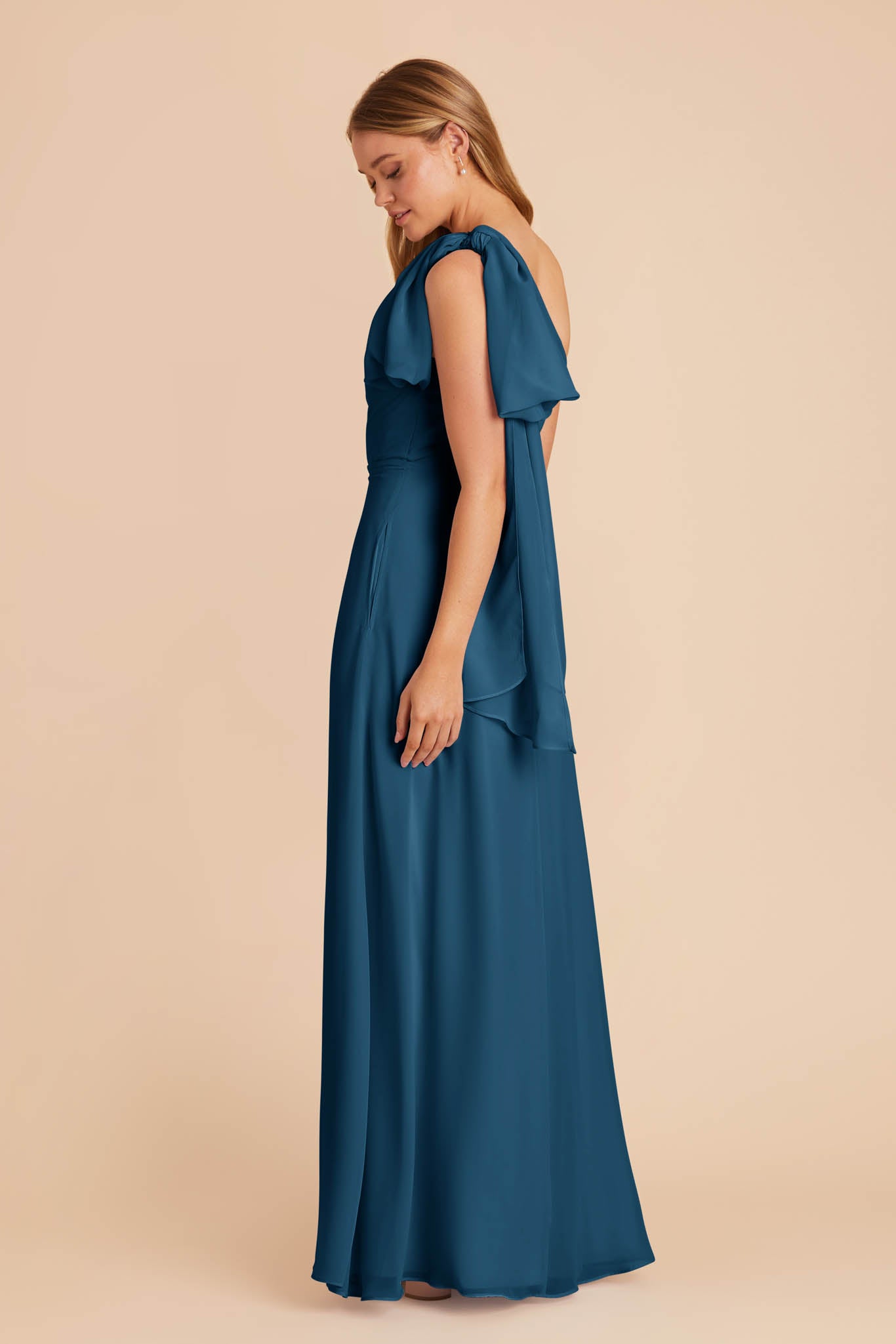 Dark Teal Melissa Chiffon Dress by Birdy Grey