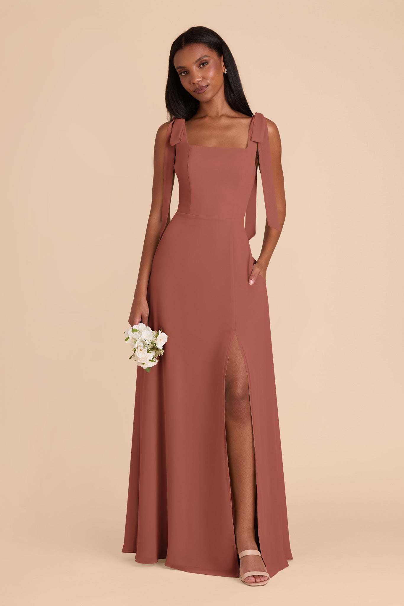 Alex Desert Rose Convertible Dress Chiffon by Birdy Grey