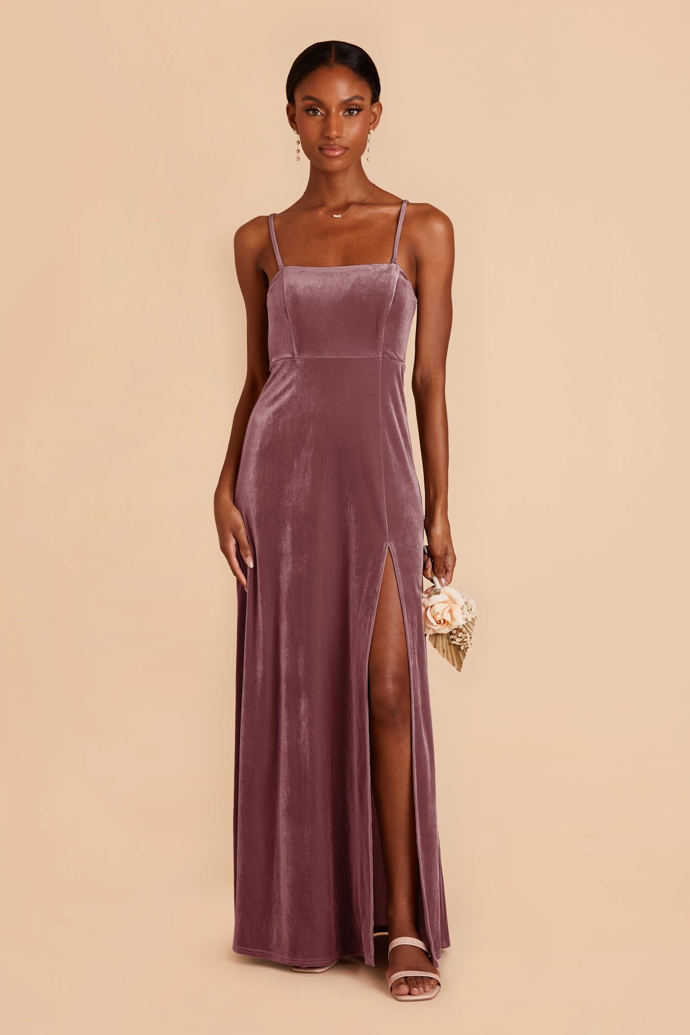 Purple Velvet Bridesmaid Dresses