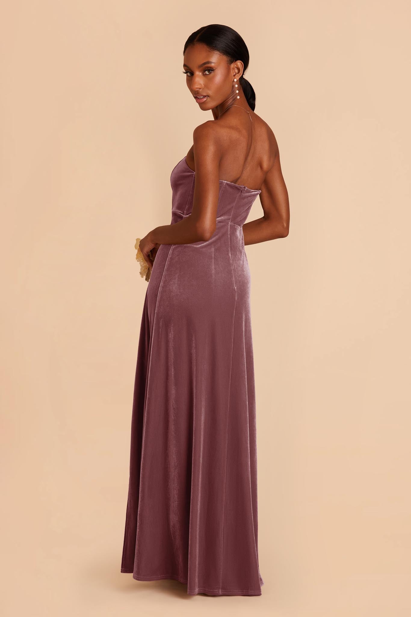 Purple Velvet Bridesmaid Dresses