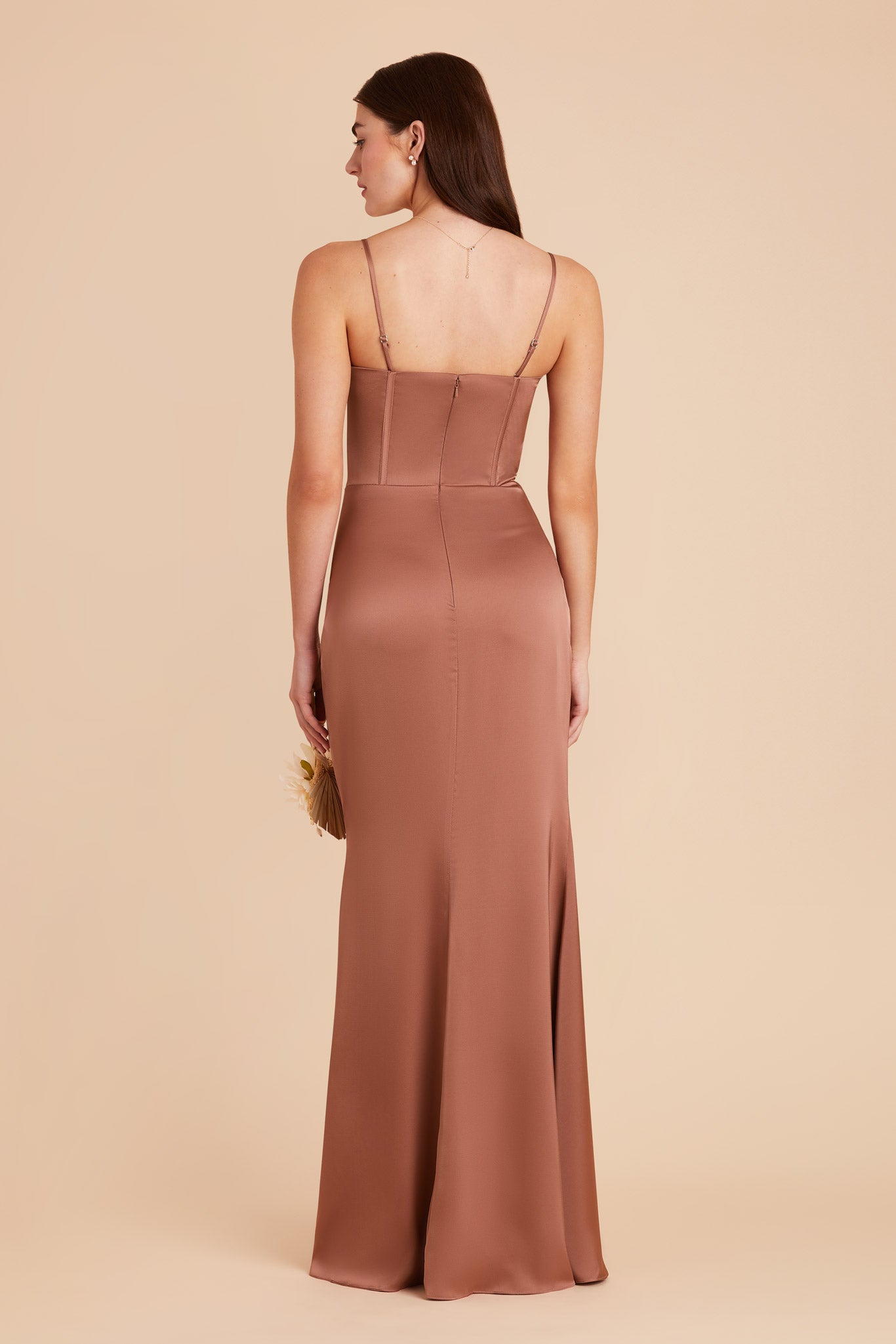 Desert Rose Carrie Matte Satin Dress by Birdy Grey