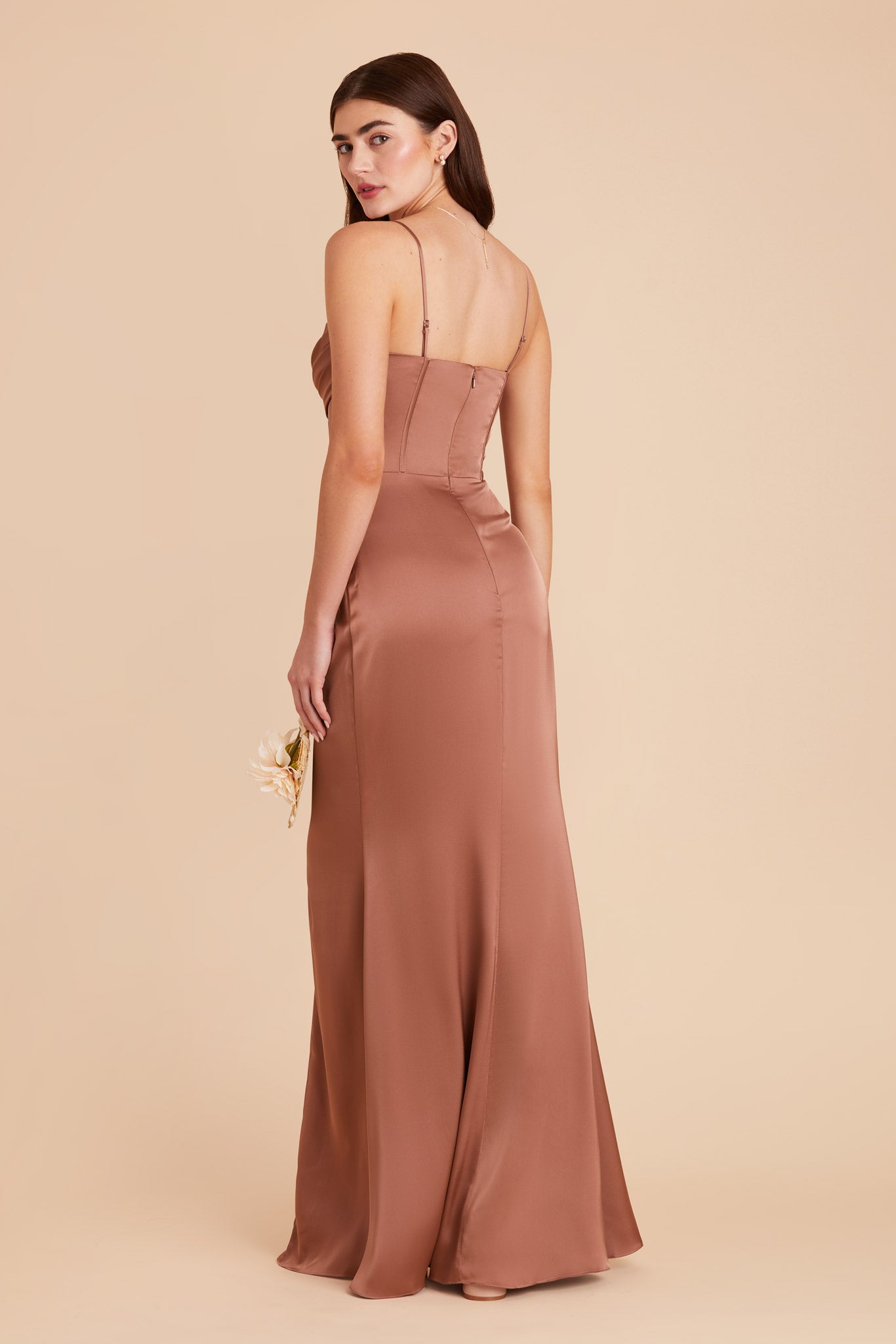 Desert Rose Carrie Matte Satin Dress by Birdy Grey