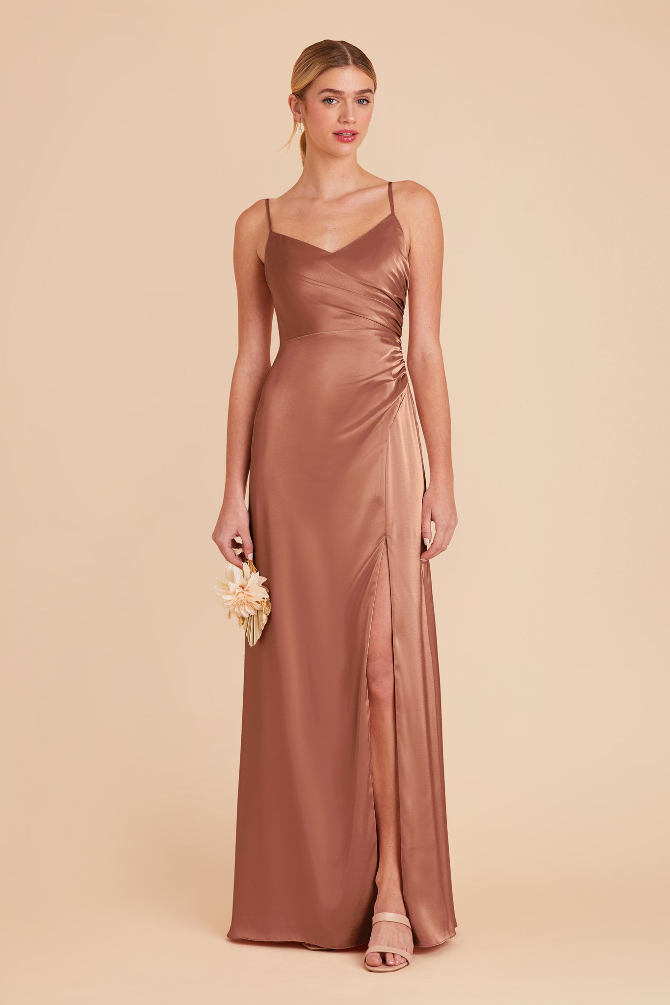 Desert Rose Catherine Matte Satin Dress by Birdy Grey