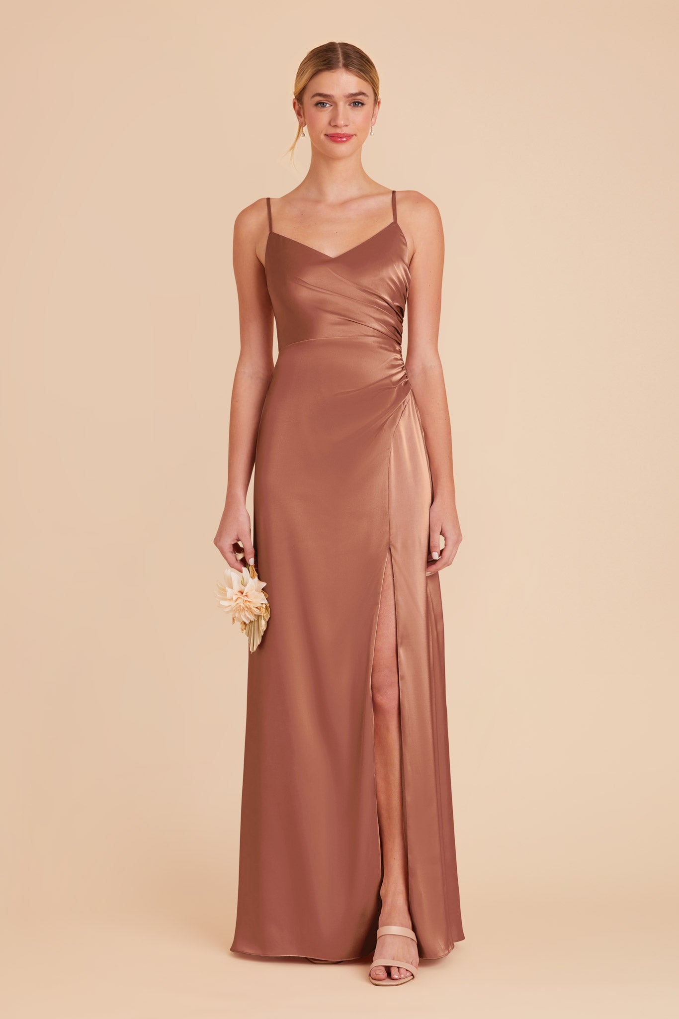 Desert Rose Catherine Matte Satin Dress by Birdy Grey