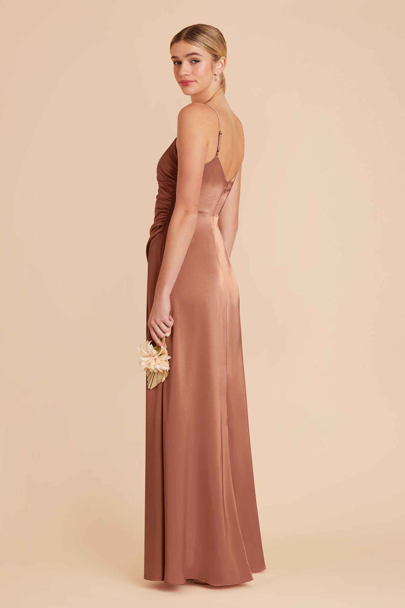 Desert Rose Catherine Matte Satin Dress by Birdy Grey