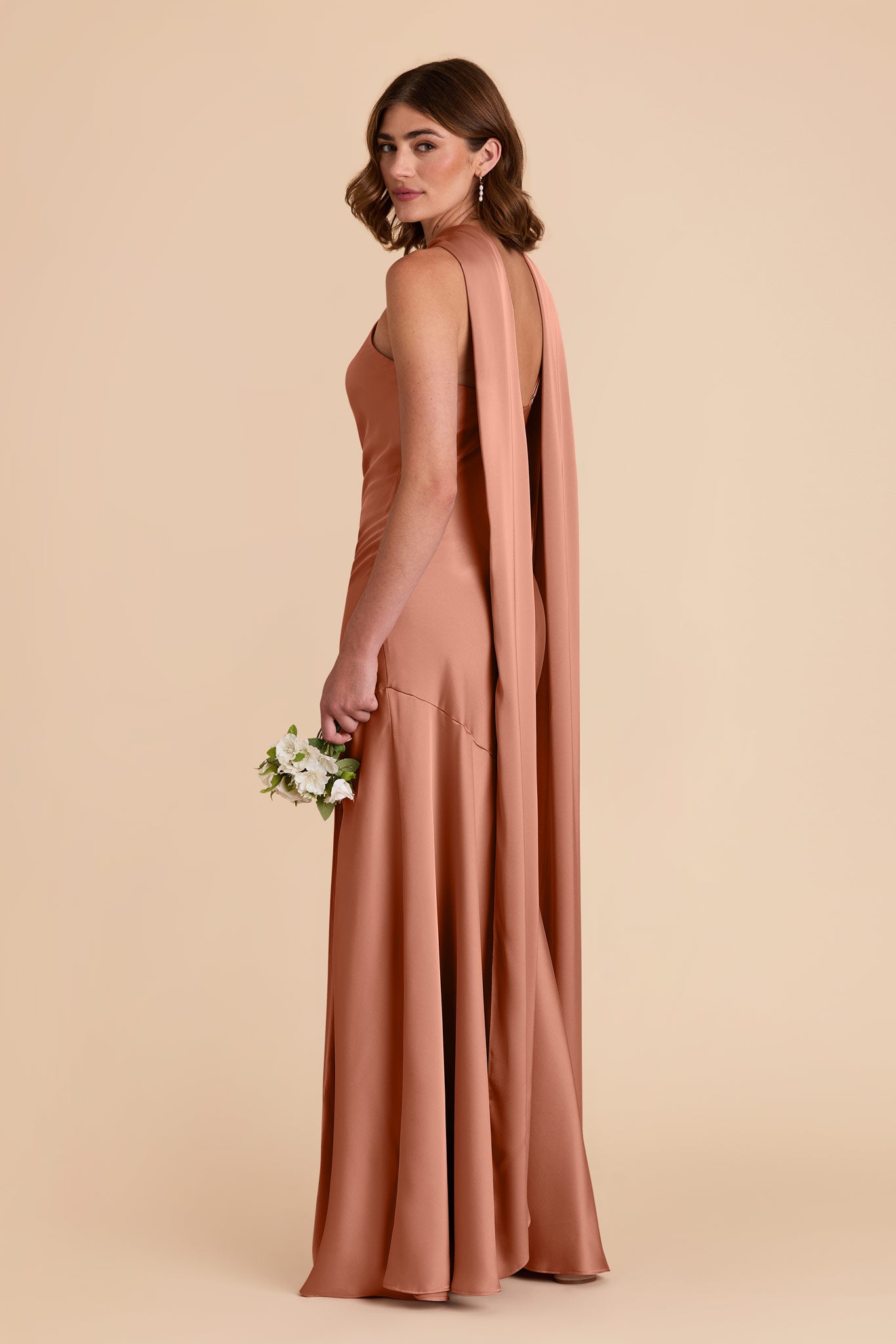 Desert Rose Eileen Matte Satin Dress by Birdy Grey