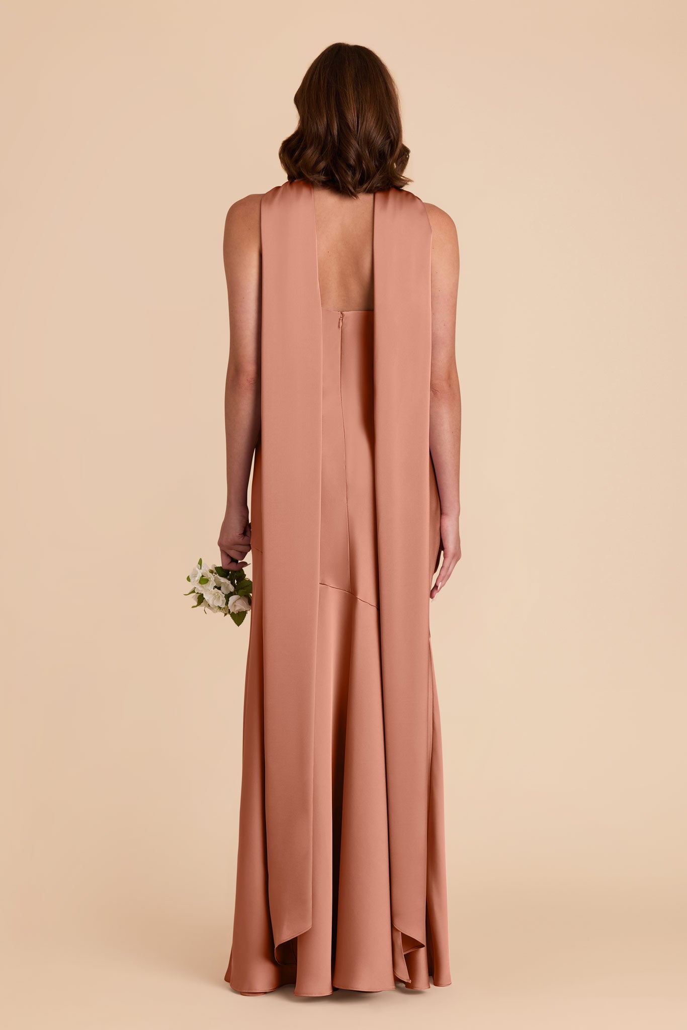 Desert Rose Eileen Matte Satin Dress by Birdy Grey