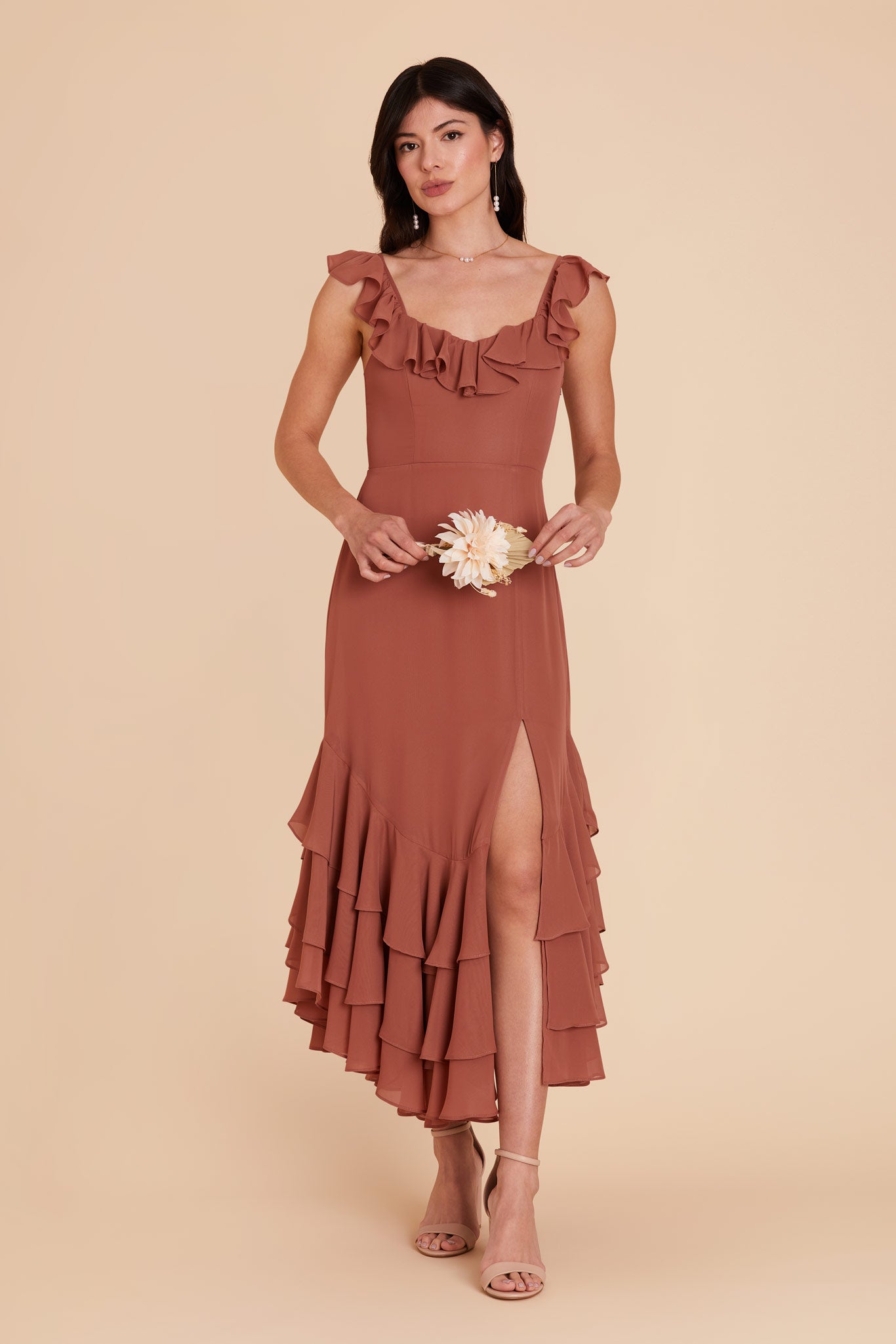 Desert Rose Ginny Chiffon Dress by Birdy Grey