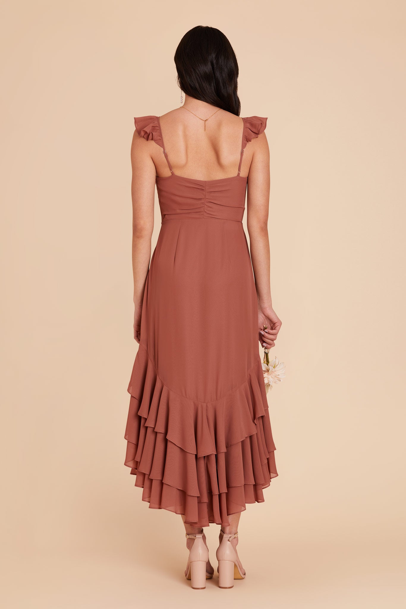 Desert Rose Ginny Chiffon Dress by Birdy Grey