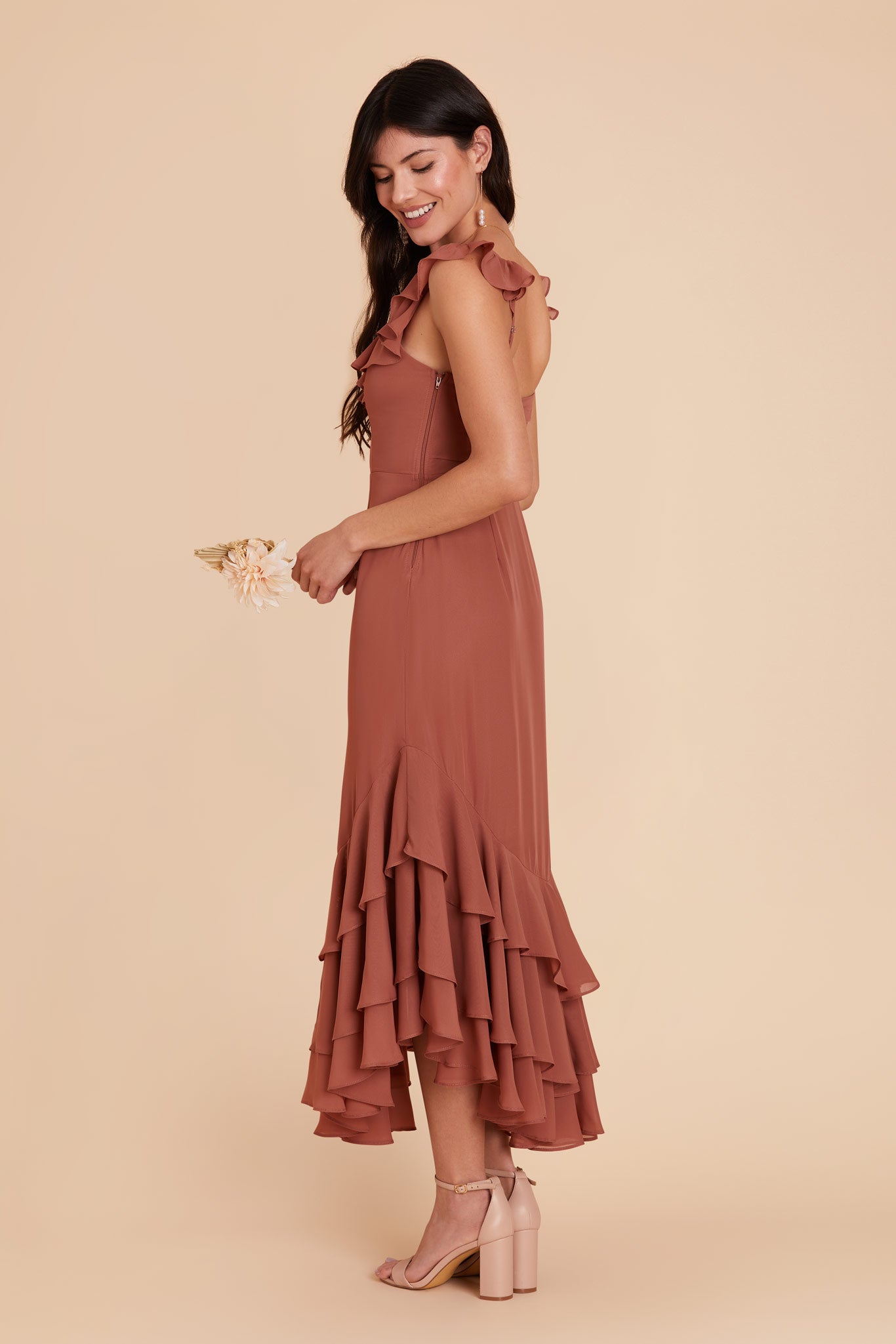 Desert Rose Ginny Chiffon Dress by Birdy Grey