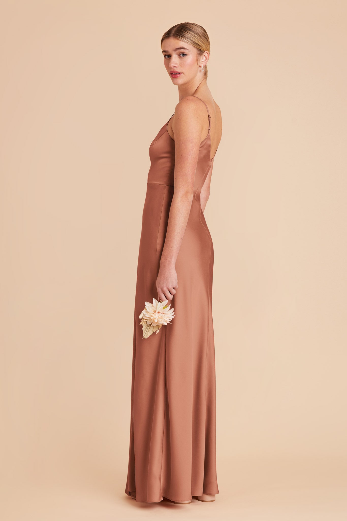 Desert Rose Jay Matte Satin Dress by Birdy Grey