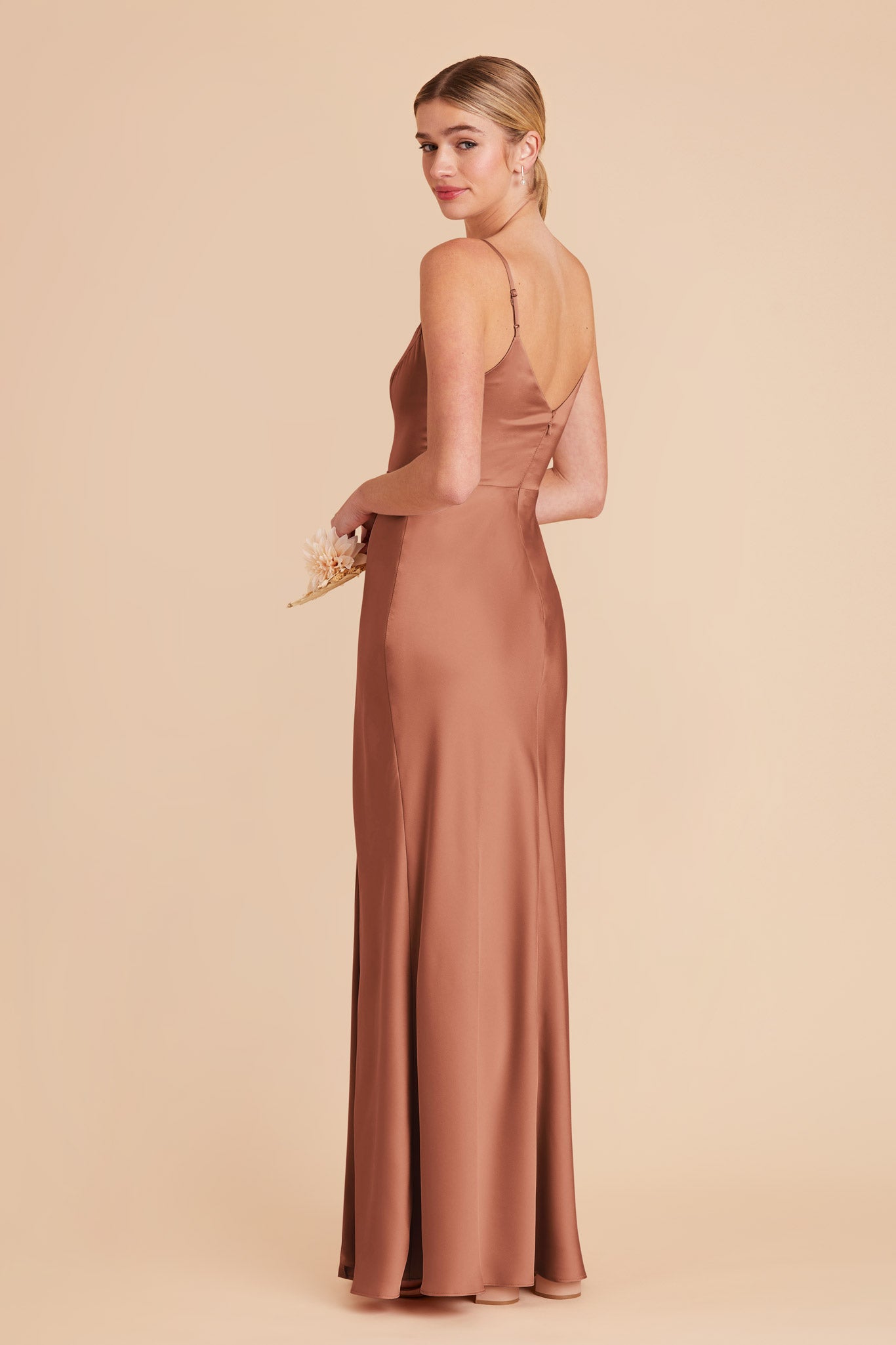 Desert Rose Jay Matte Satin Dress by Birdy Grey