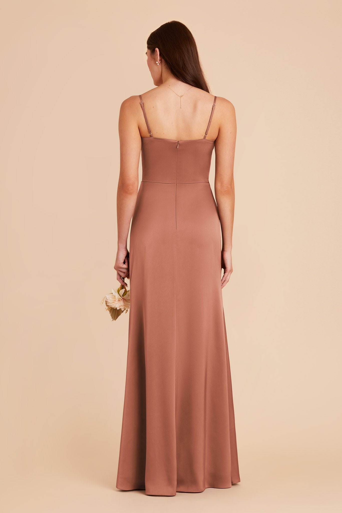 Desert Rose Jennifer Matte Satin Dress by Birdy Grey