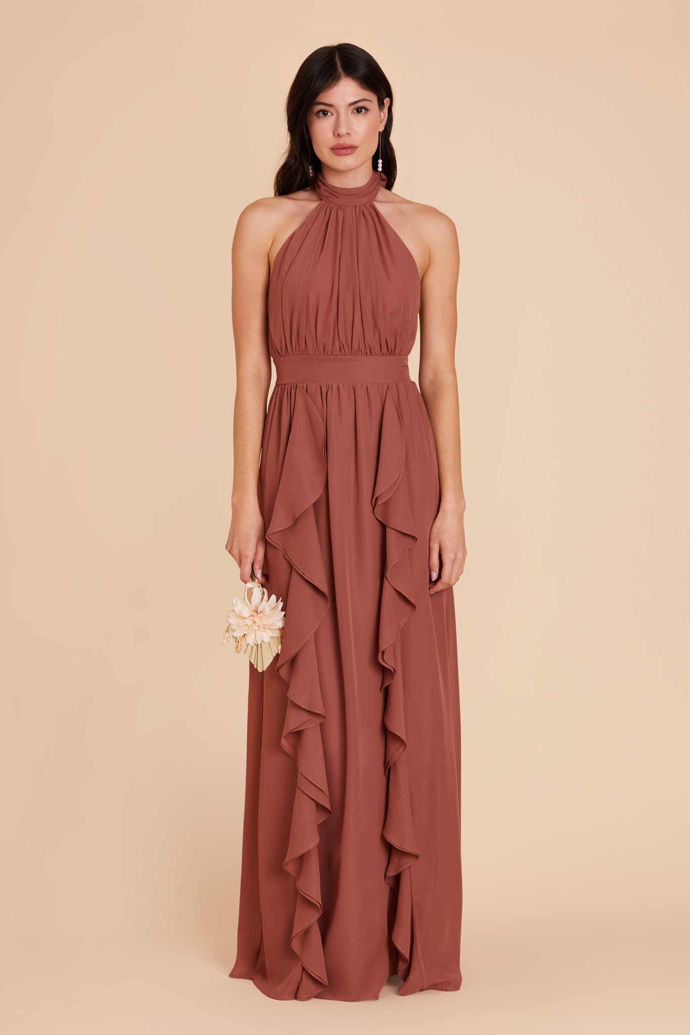 Desert Rose Joyce Chiffon Dress by Birdy Grey