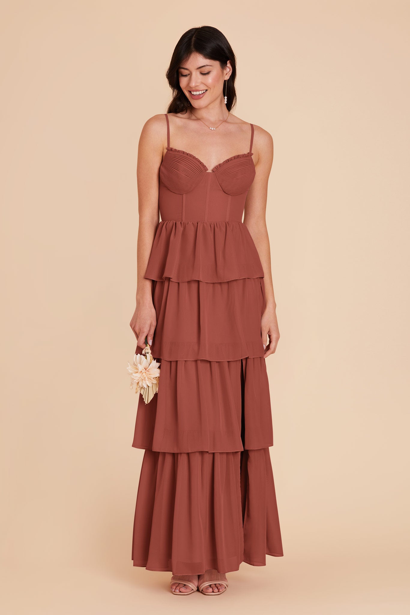 Desert Rose Lola Chiffon Dress by Birdy Grey