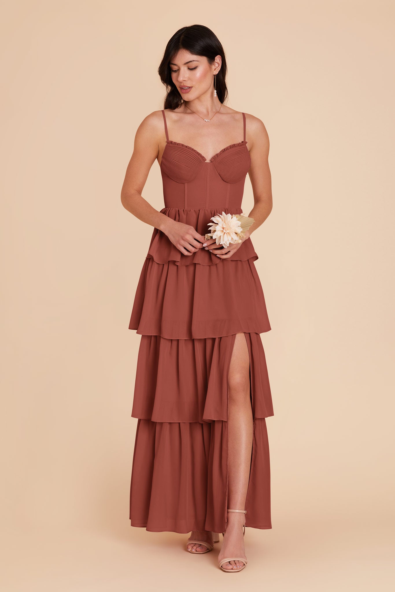 Desert Rose Lola Chiffon Dress by Birdy Grey