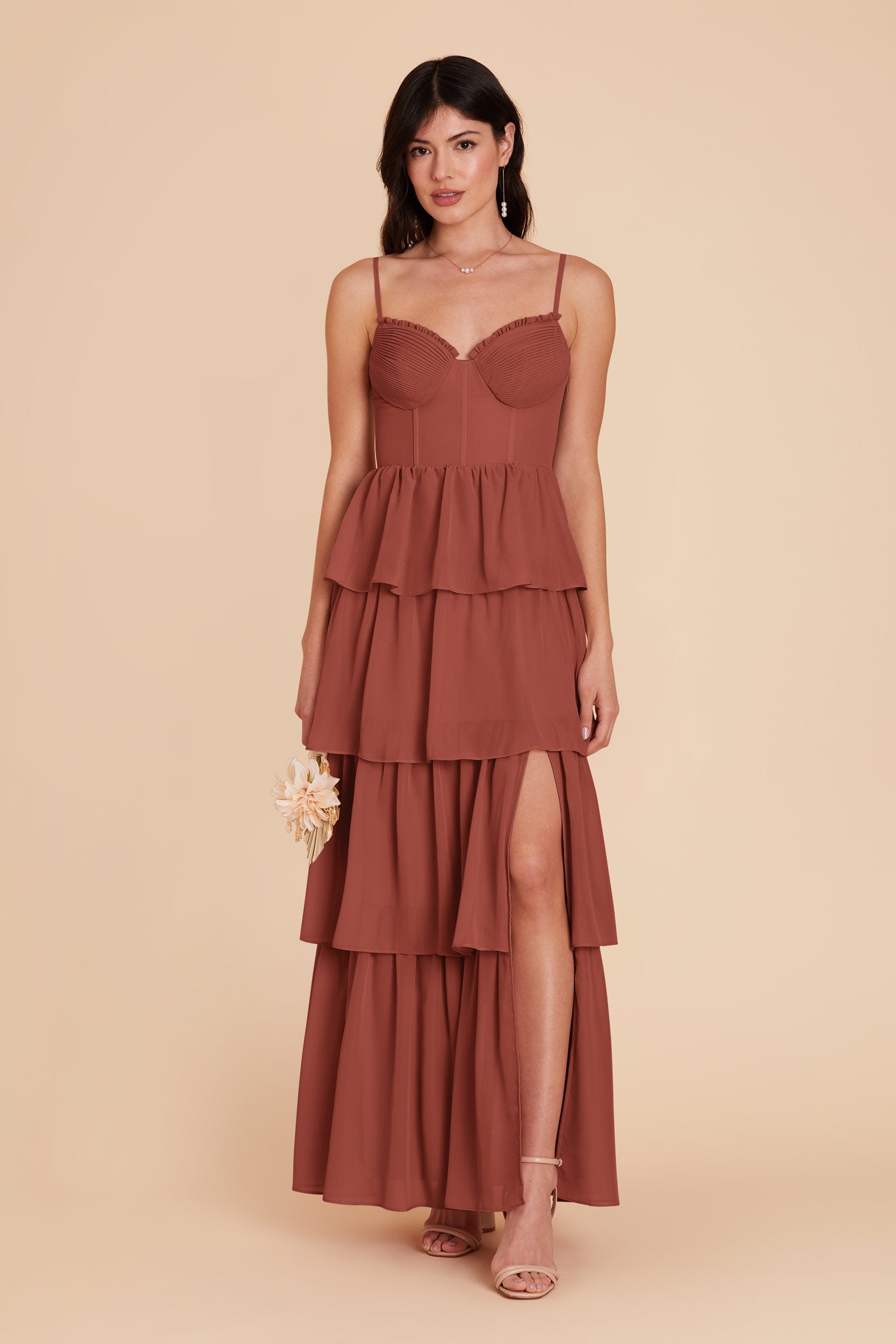 Desert Rose Lola Chiffon Dress by Birdy Grey