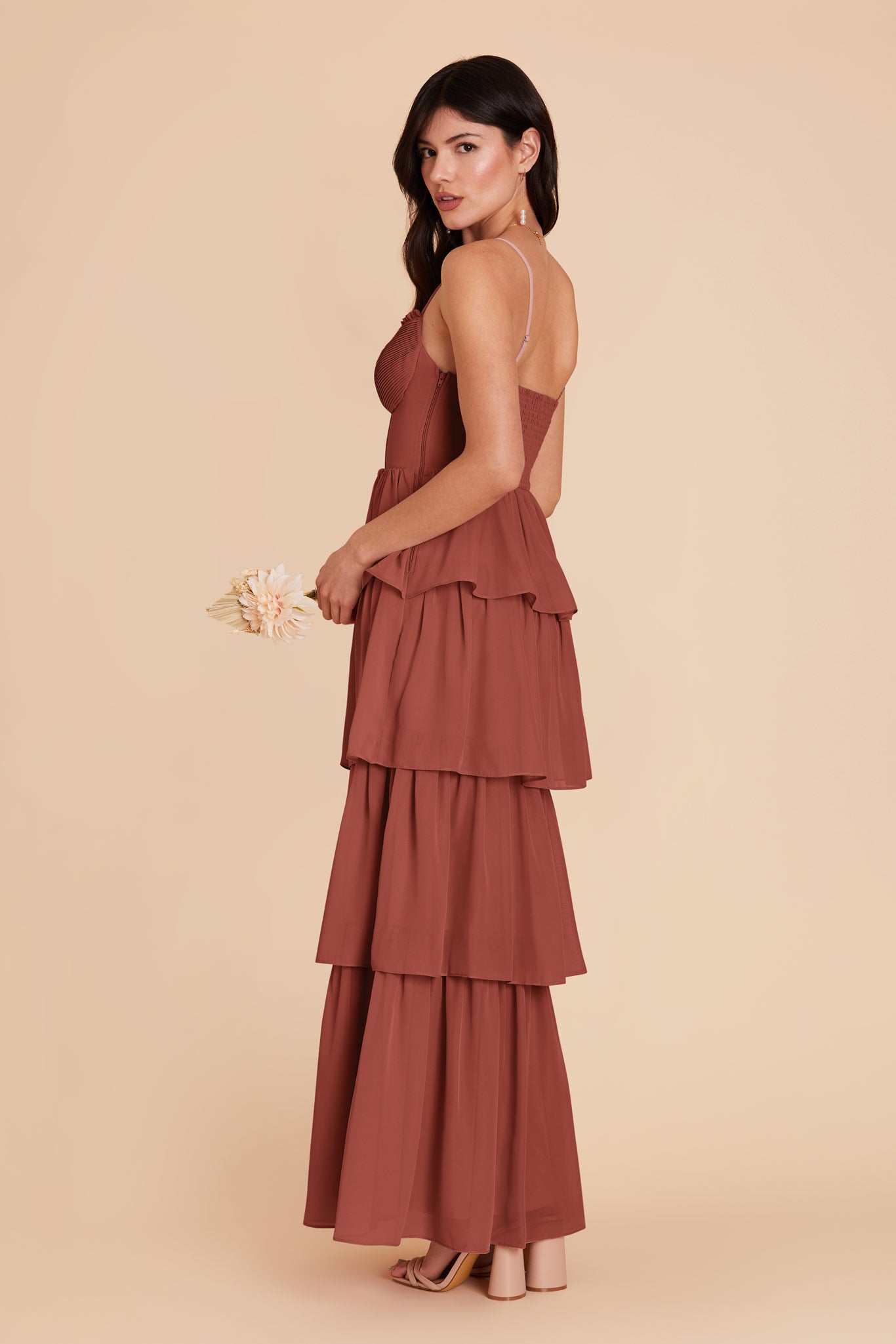 Desert Rose Lola Chiffon Dress by Birdy Grey