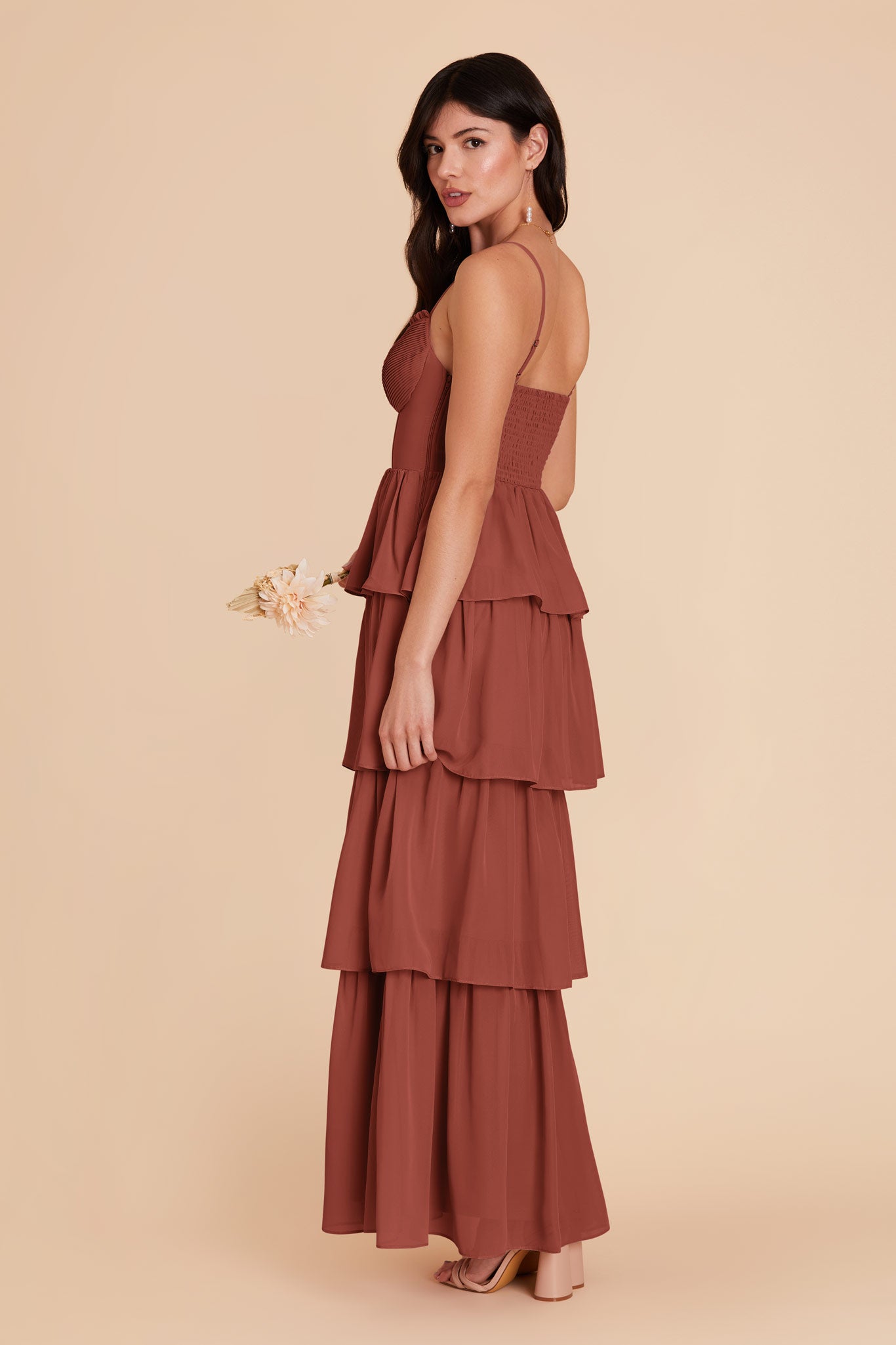 Desert Rose Lola Chiffon Dress by Birdy Grey