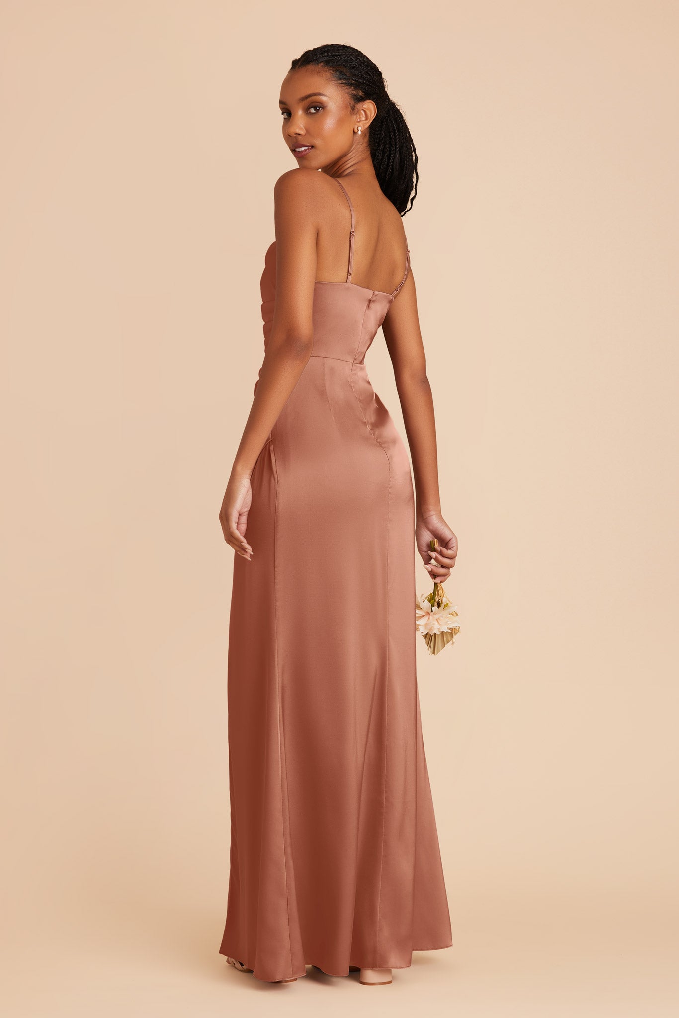 Desert Rose Lydia Matte Satin Dress by Birdy Grey